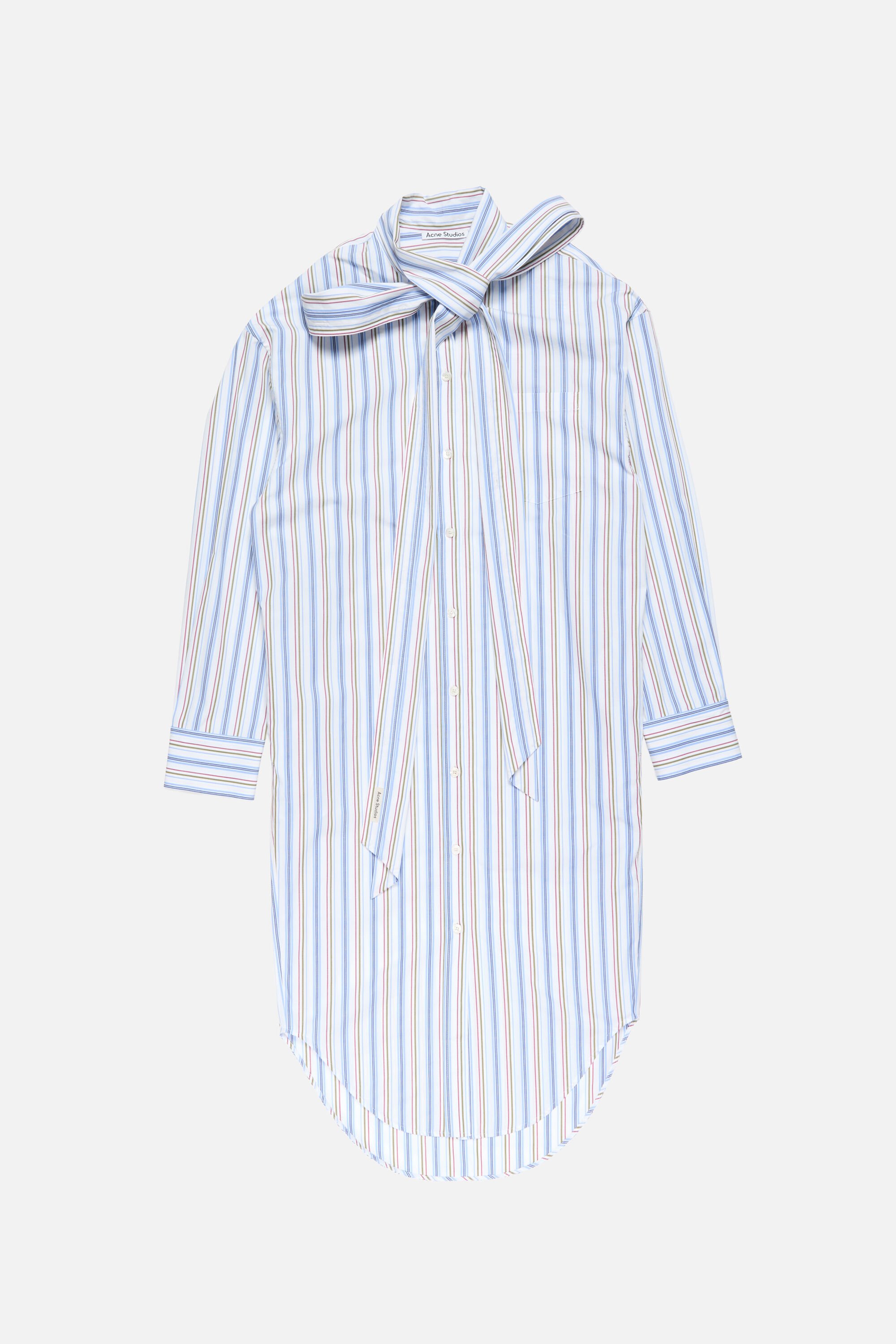 Acne Studios - Striped shirt dress - Blue/red