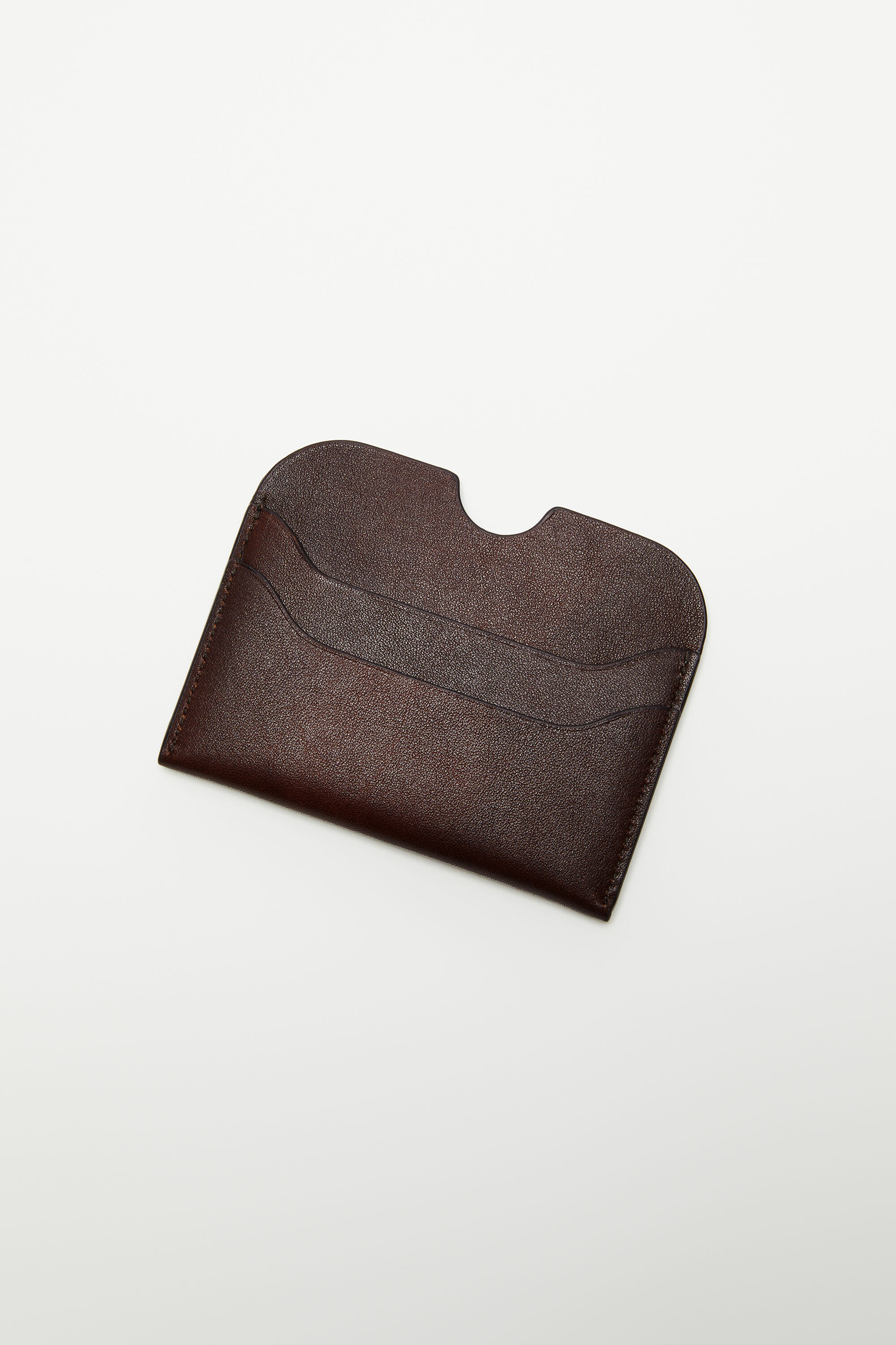 Acne Studios - Leather card holder - Dark brown