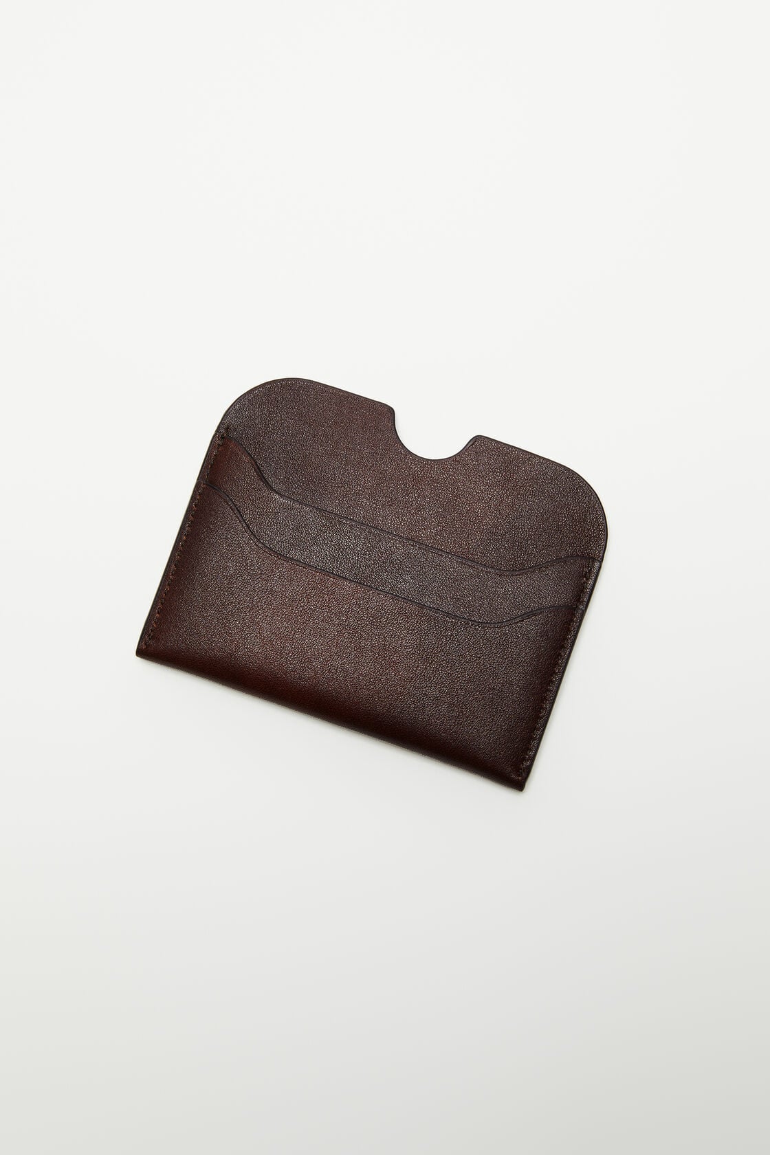 Leather card holder, Dark brown, 2000x