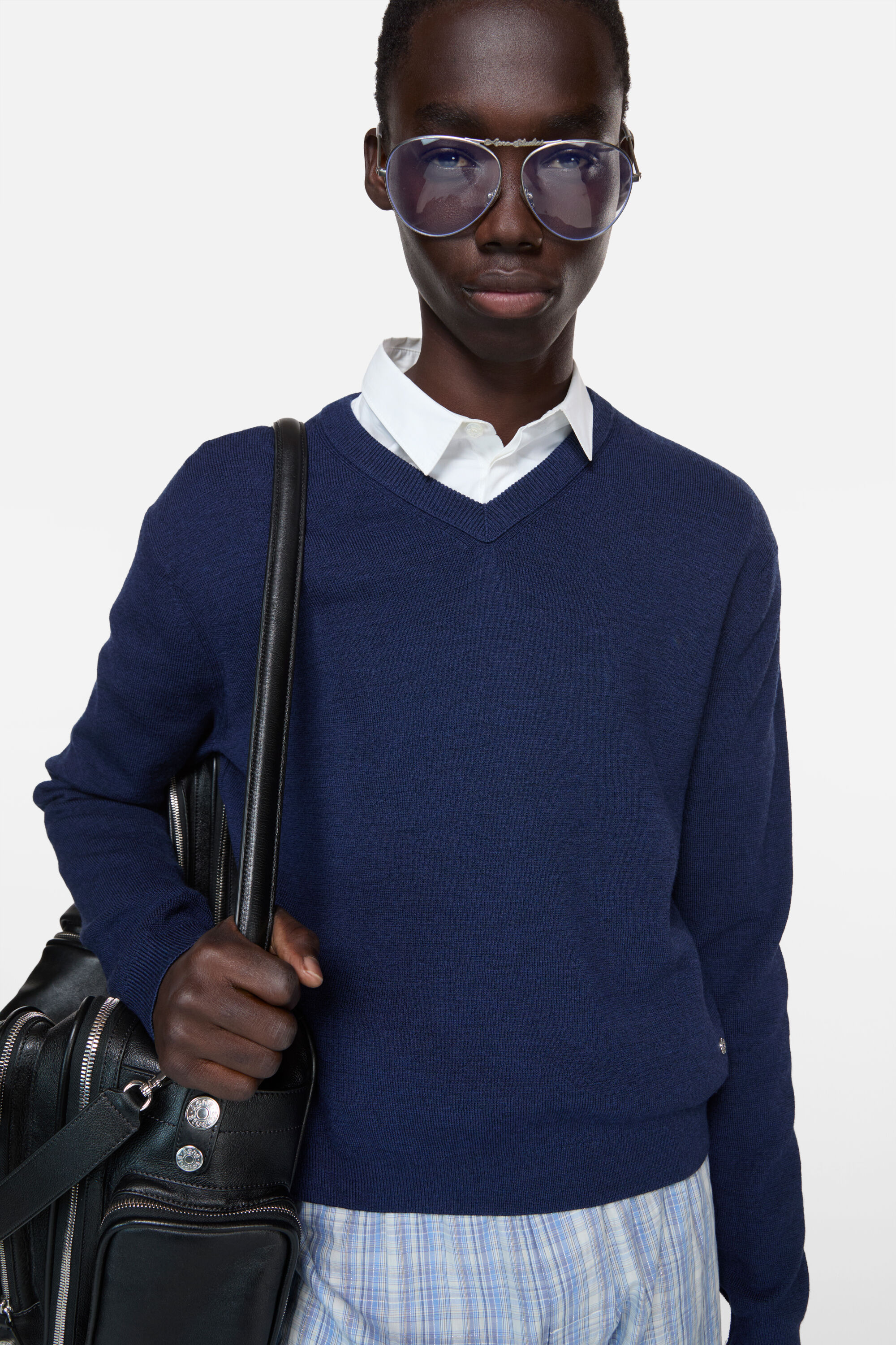 Acne Studios - メリノウールセーター - ネイビー