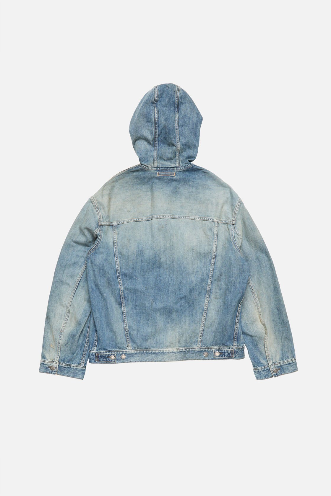 Hooded denim jacket, Mid Blue, 2000x