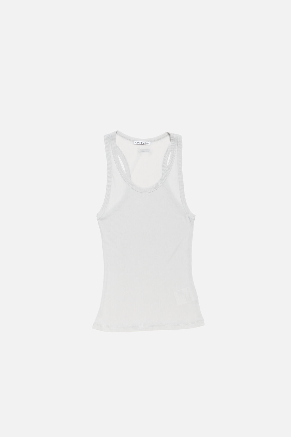 Thin ribbed tank top, Light grey, 2000x