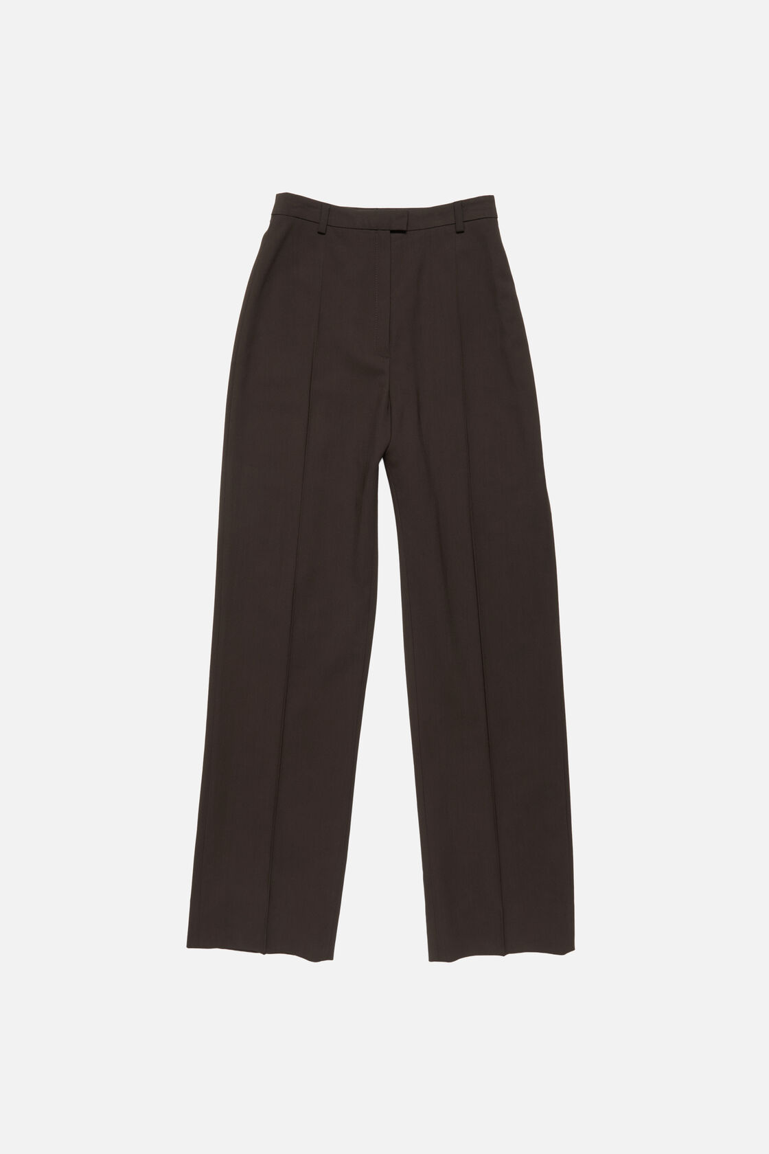 Tailored stretch twill trousers, Dark brown, 2000x