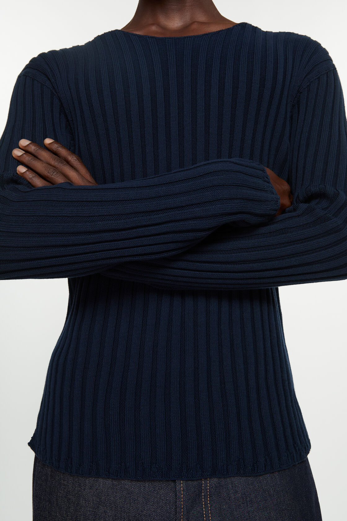 Ribbed jumper, Navy/navy, 2000x