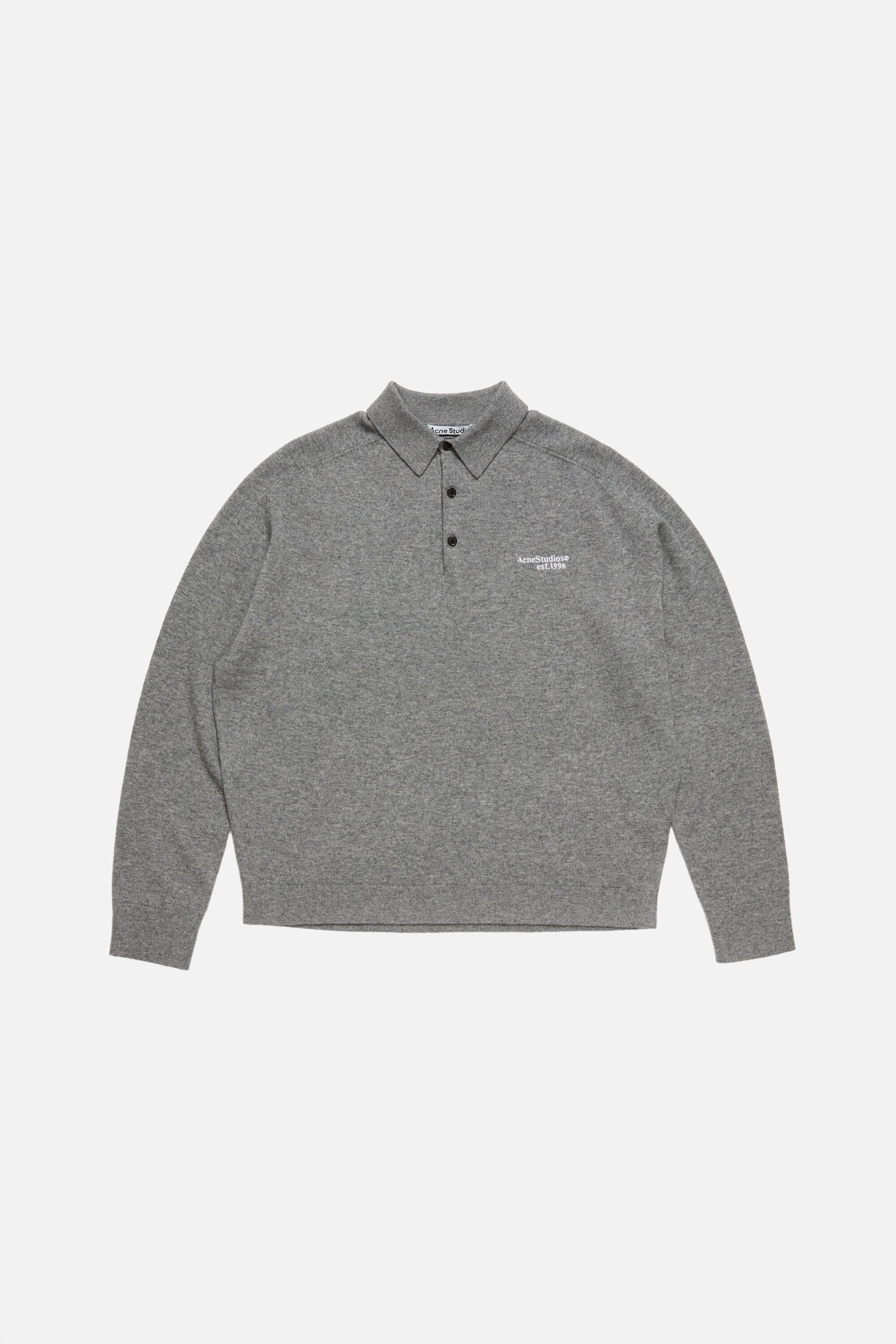ニット/セーター Acne Studios Acne Studios - ウールニットポロ - ダークグレー