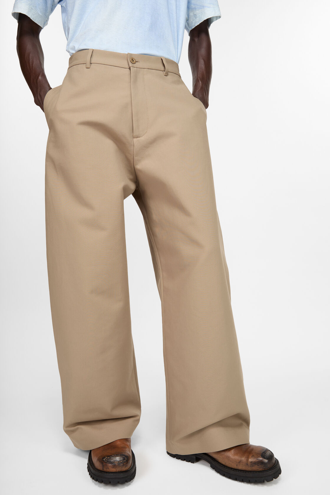 Twill trousers, Khaki beige, 2000x