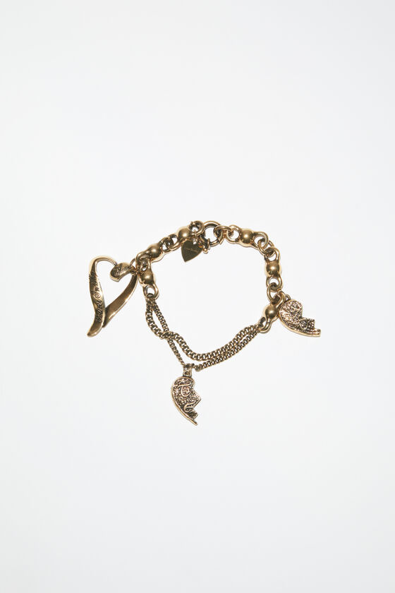 Acne Studios Heart-charm Chunky Bracelet - Farfetch