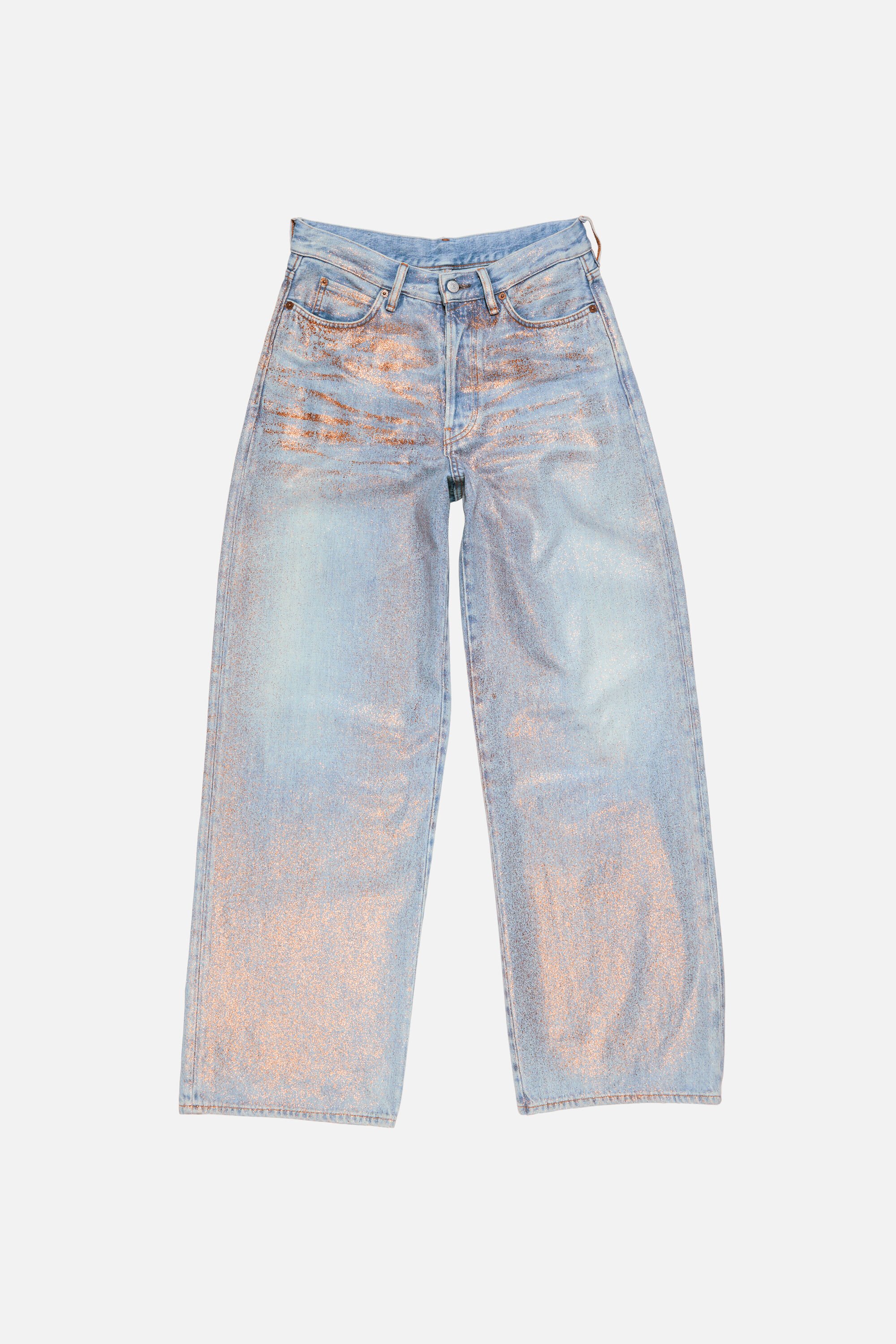 Acne Studios - ルーズフィットグリッタージーンズ – 1981 - ローズ Acne Studios - ルーズフィットグリッタージーンズ – 1981 - ローズ