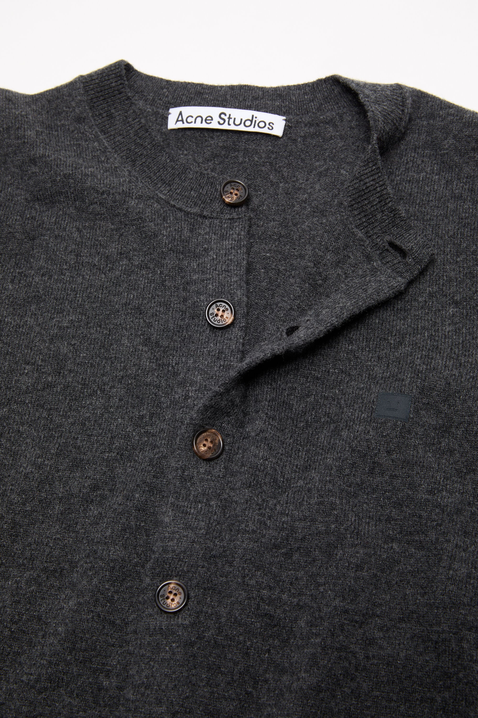 Acne Studios - Fitted cardigan - yak wool - Dark Grey Melange