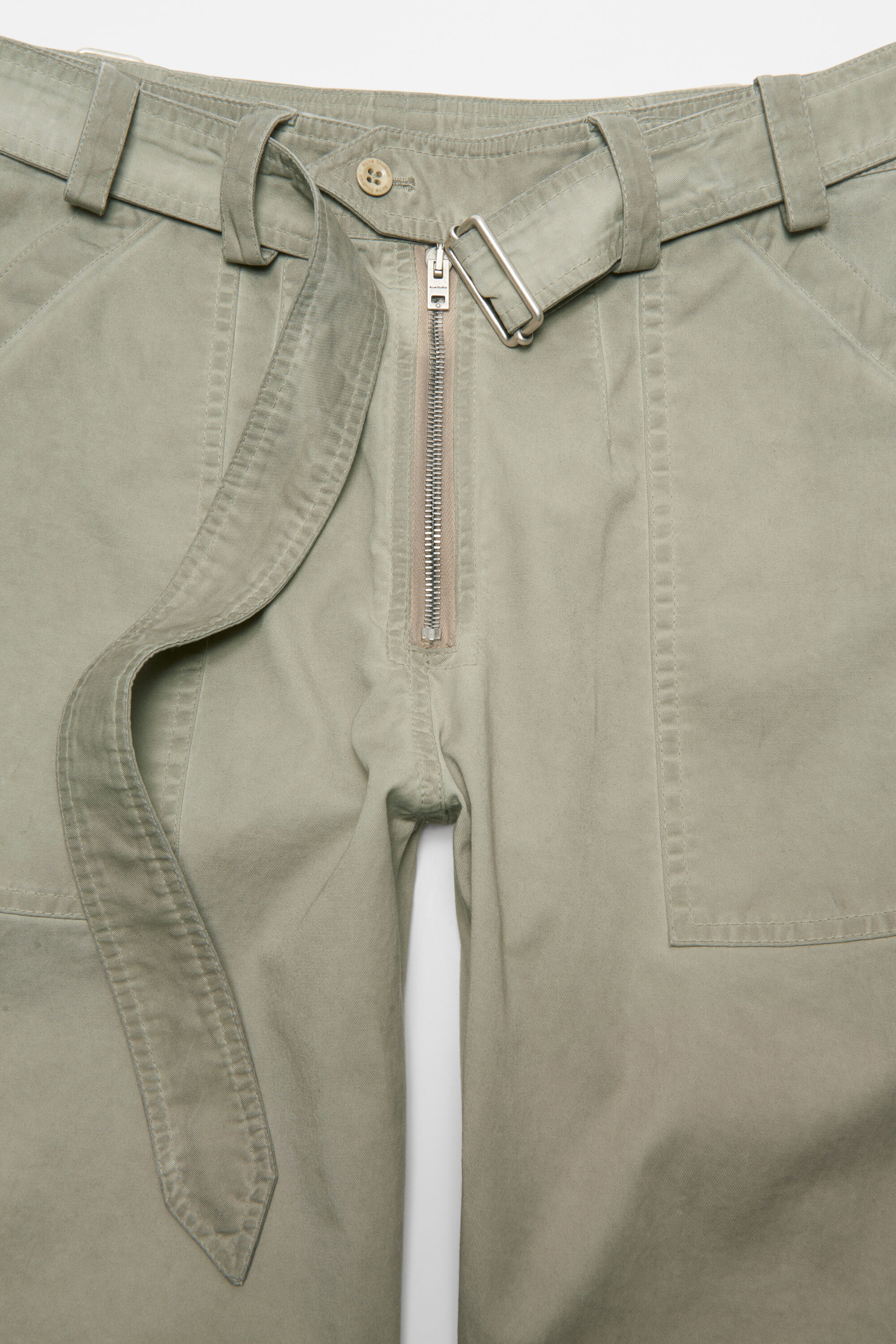 Acne Studios - Twill trousers with belt - Clay beige