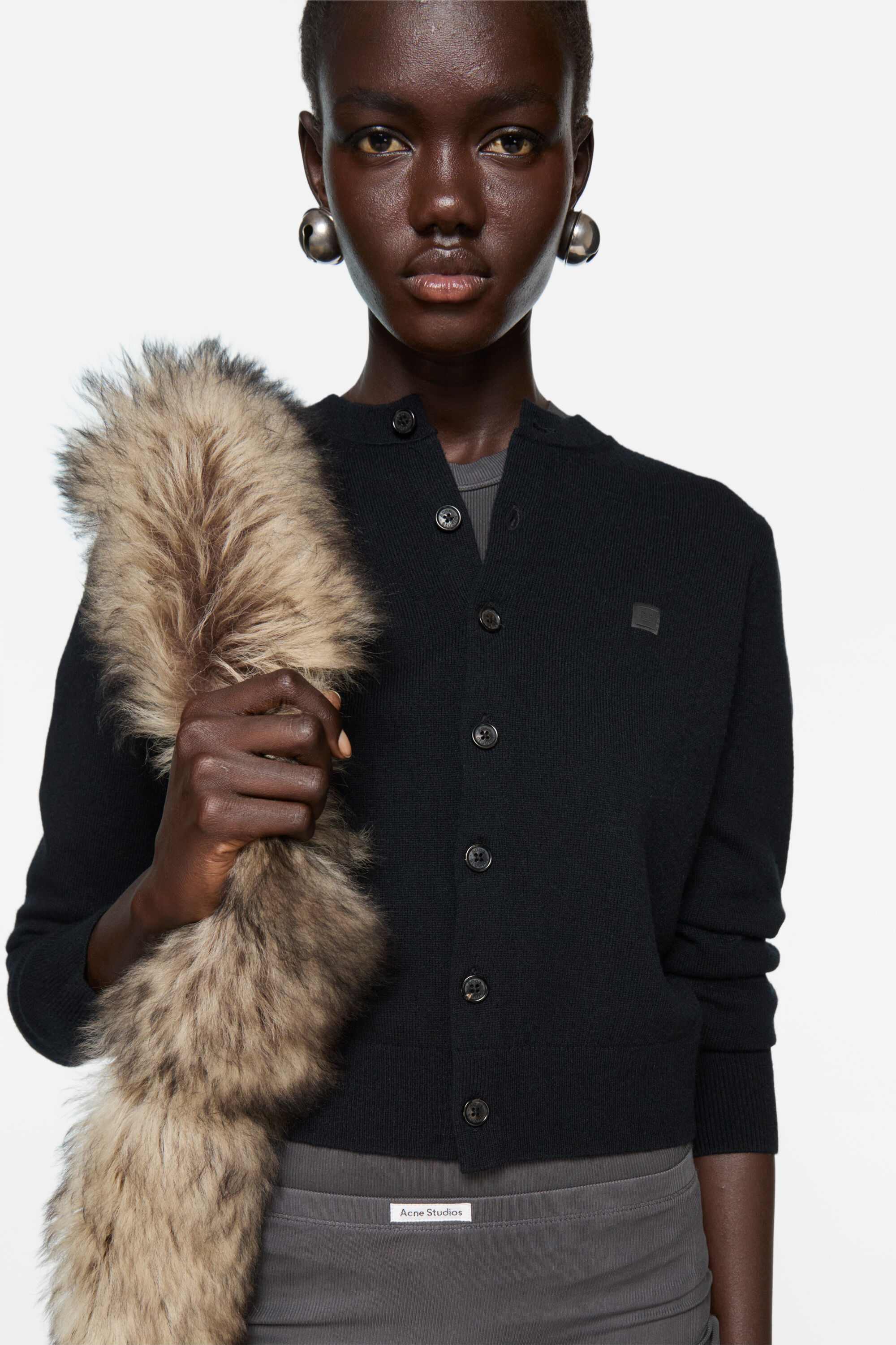 Acne Studios - Fitted cardigan - yak wool - Black