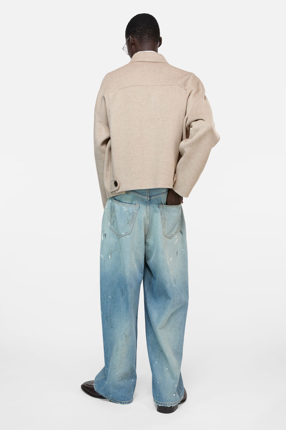 Cashmere jacket, Oatmeal melange, 2000x