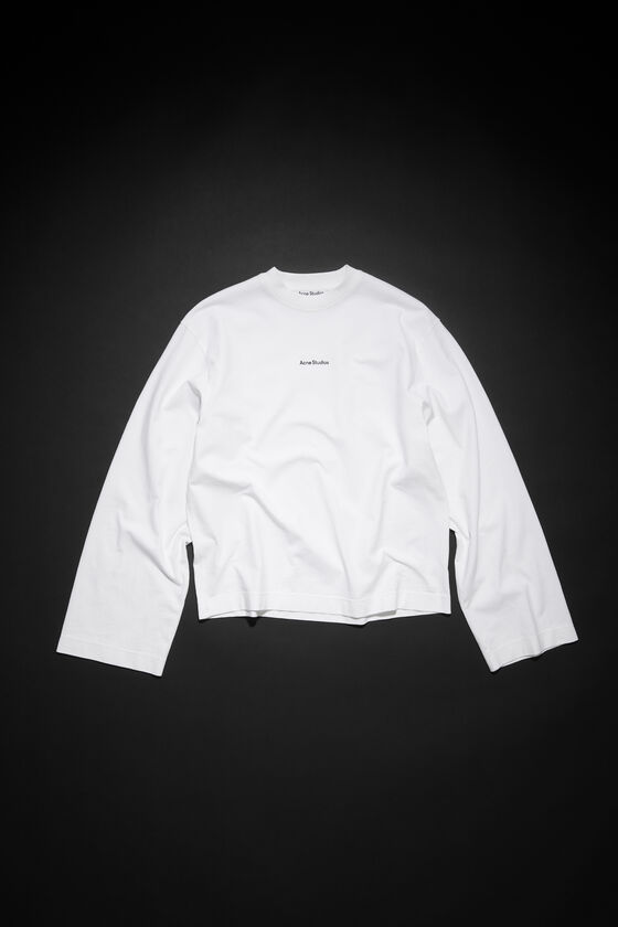 Acne Studios - ロゴ ロングスリーブTシャツ - オプティックホワイト