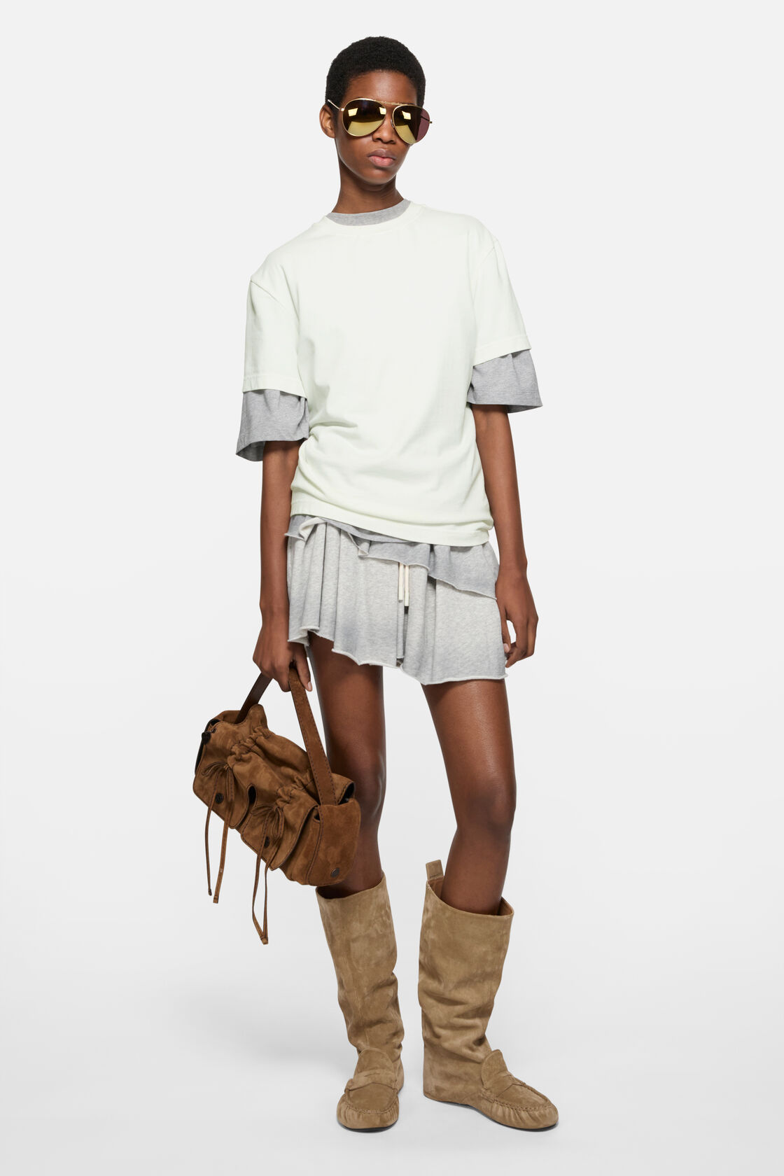 Rubber logo t-shirt, Ice White, 2000x