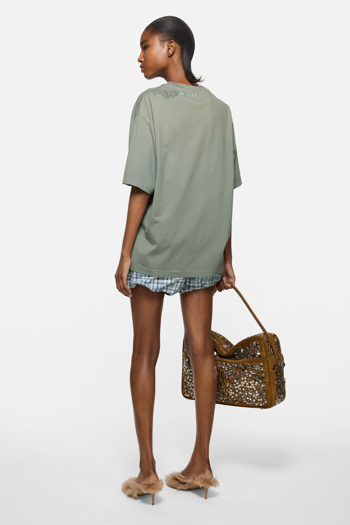 Mended logo t-shirt, Slate grey, 2000x