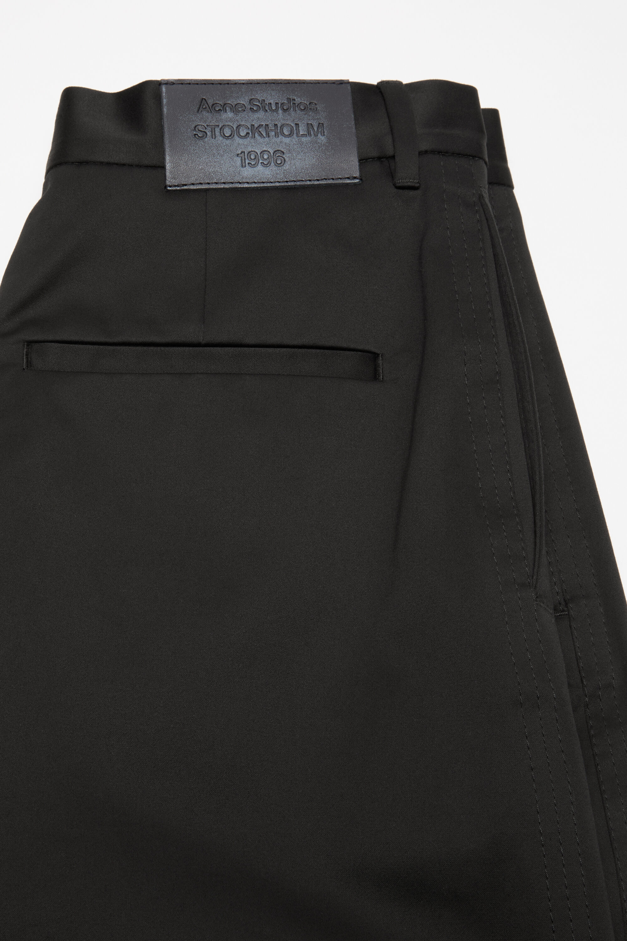 Acne Studios - コットンサテントラウザーズ - ブラック