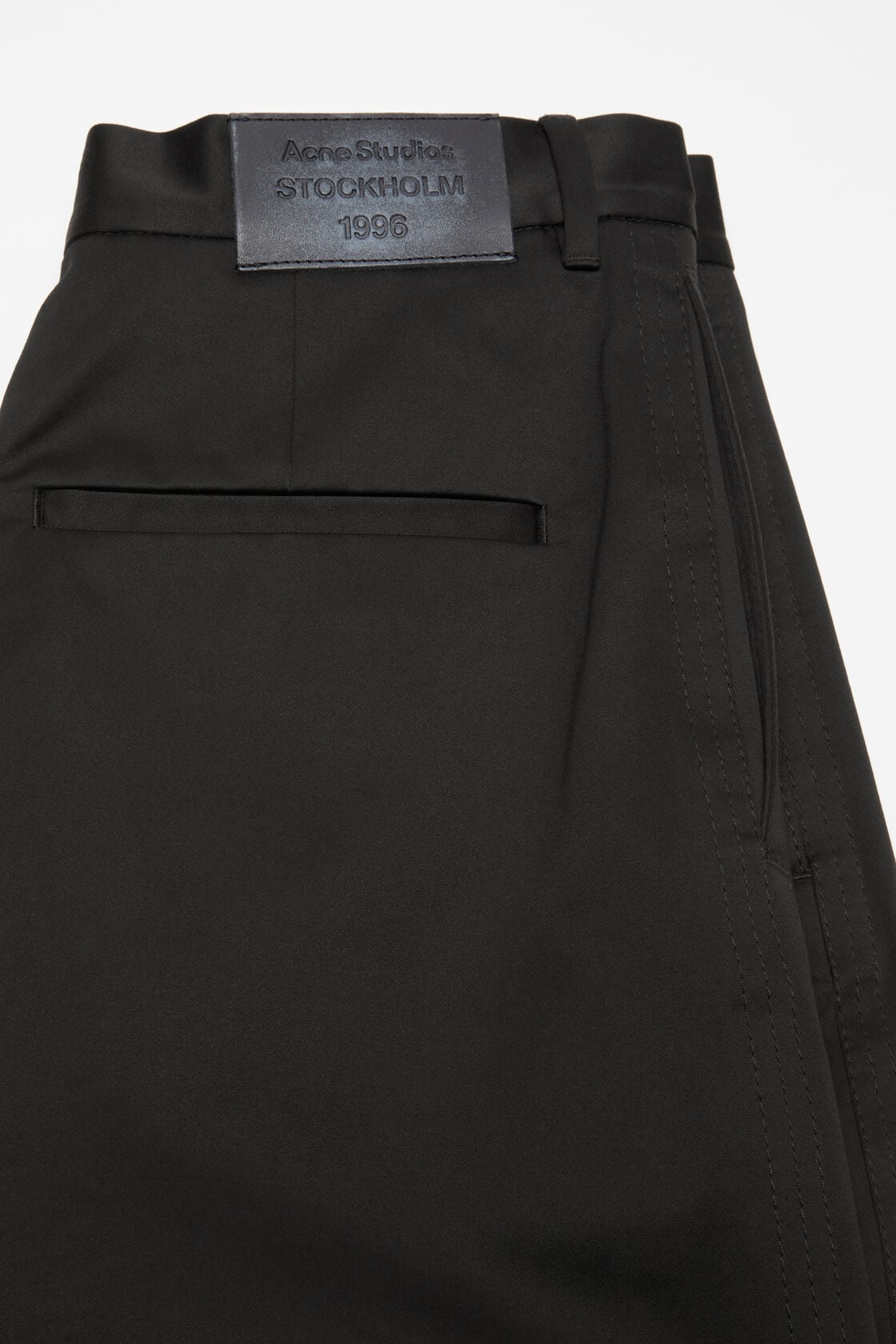Cotton satin trousers, Black, 2000x