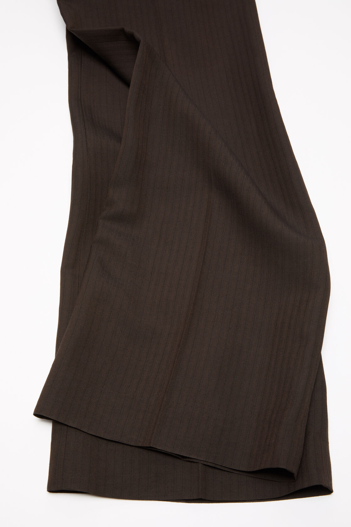 Tailored herringbone trousers, Chocolate brown, 2000x