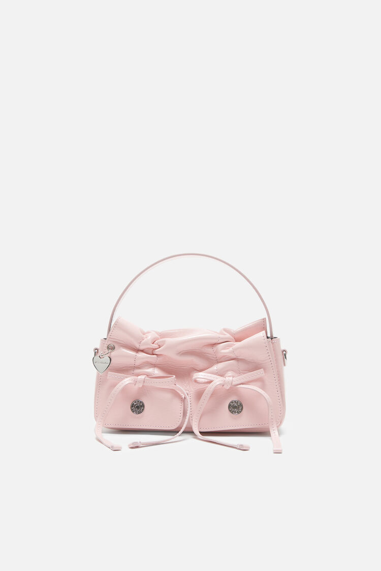 Multipocket Micro Crossbody Lux, Powder pink