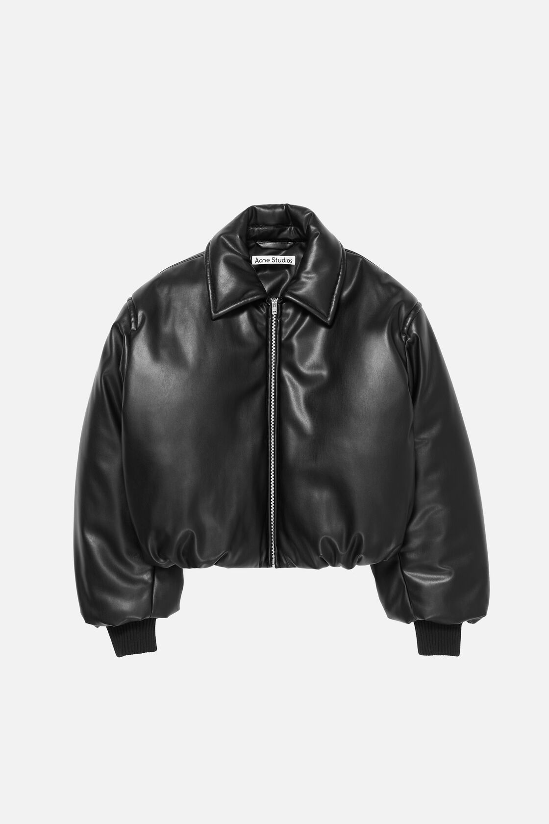 Faux leather bomber jacket, Black, 2000x