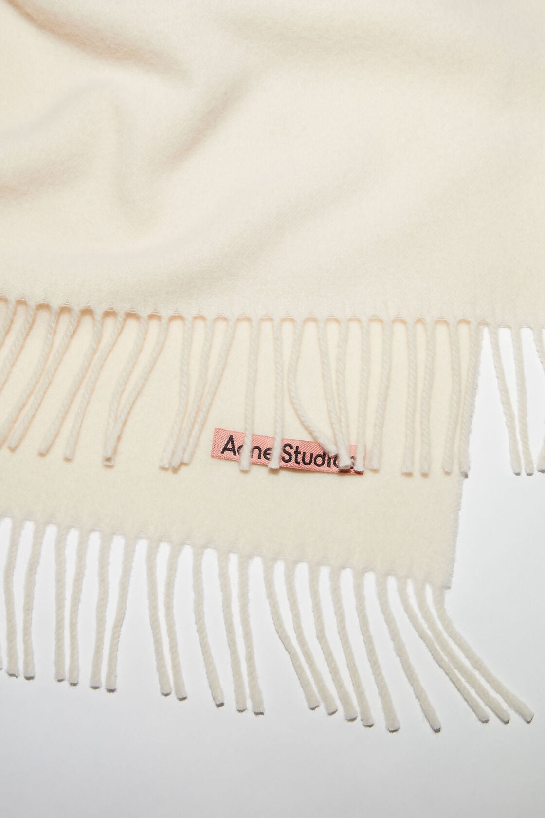 Fringe wool scarf - oversized, Warm white, 2000x