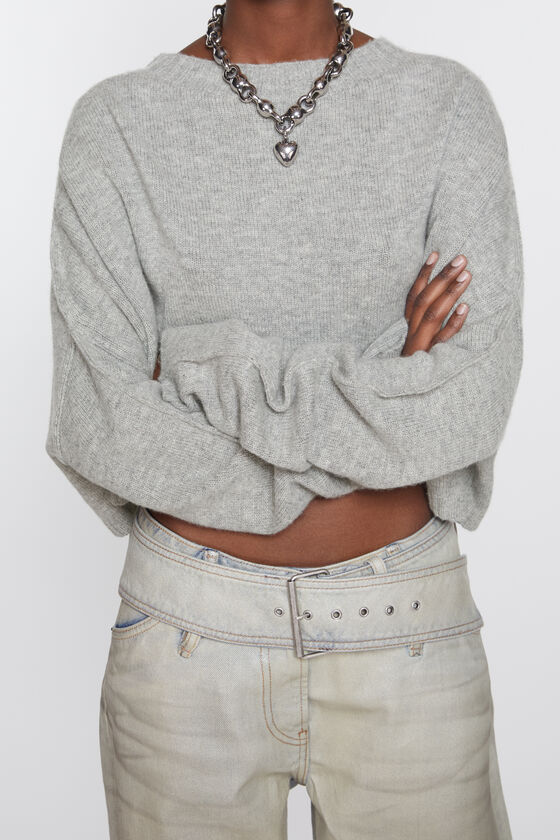 Acne Studios - ウールカシミヤセーター - グレーメランジ