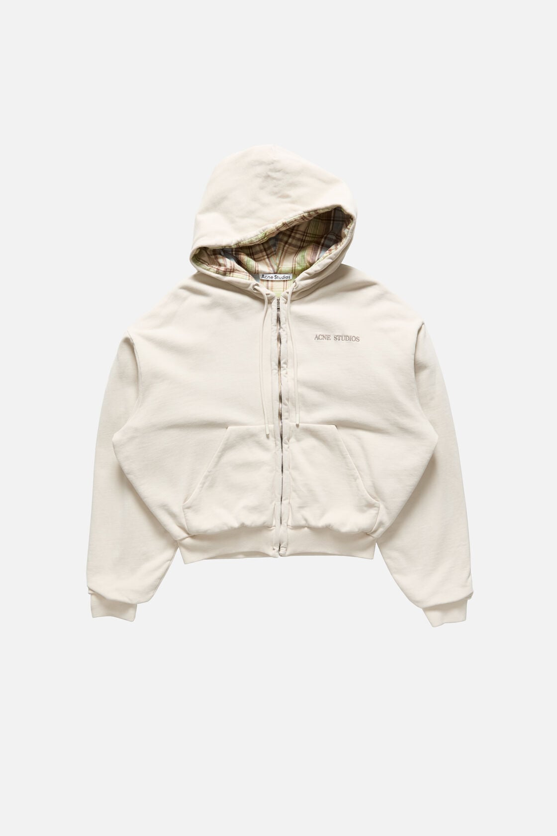 Fleece hoodie with logo, Pebble beige, 2000x