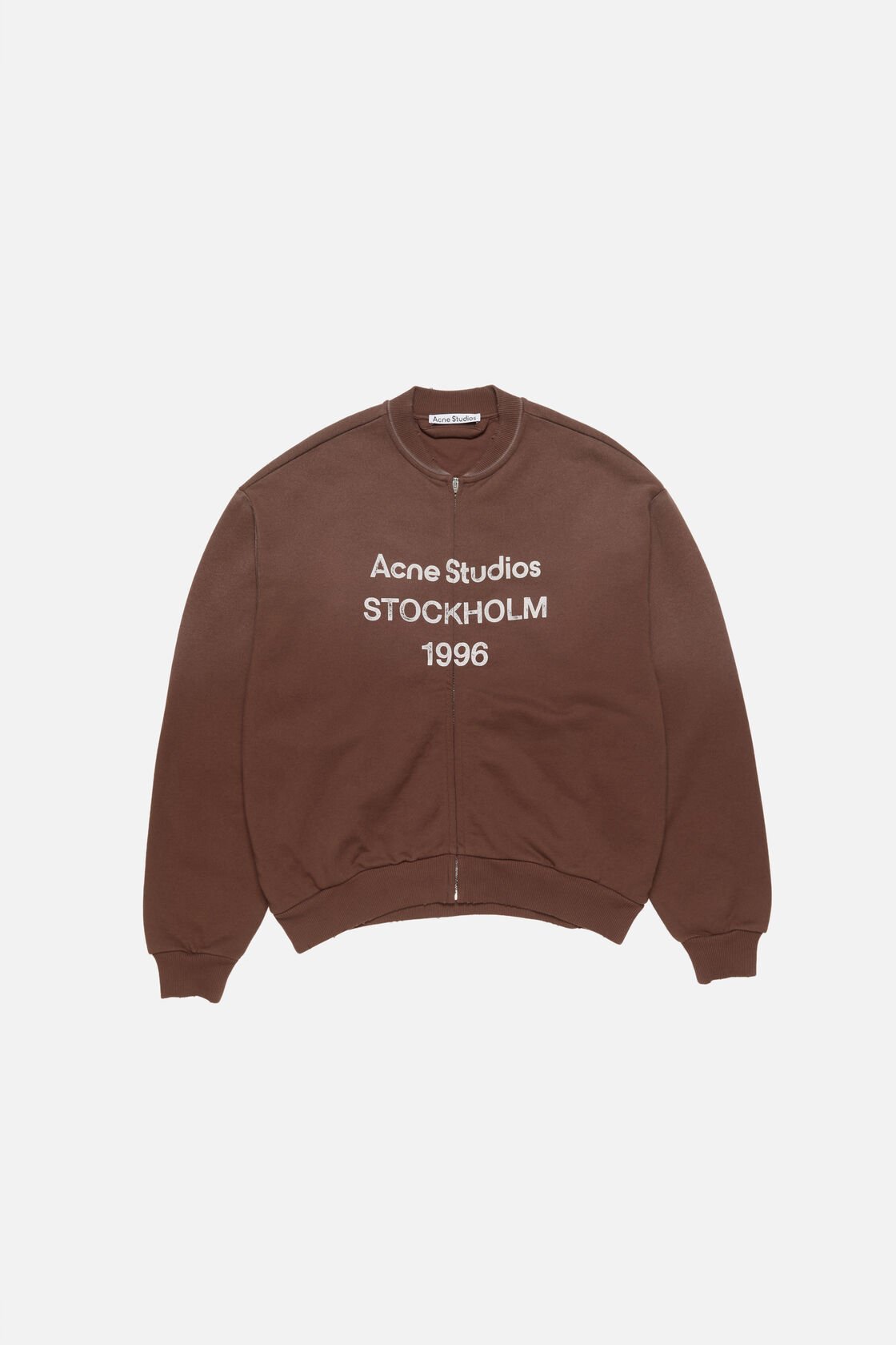 Zip logo sweater, Chocolate brown, 2000x