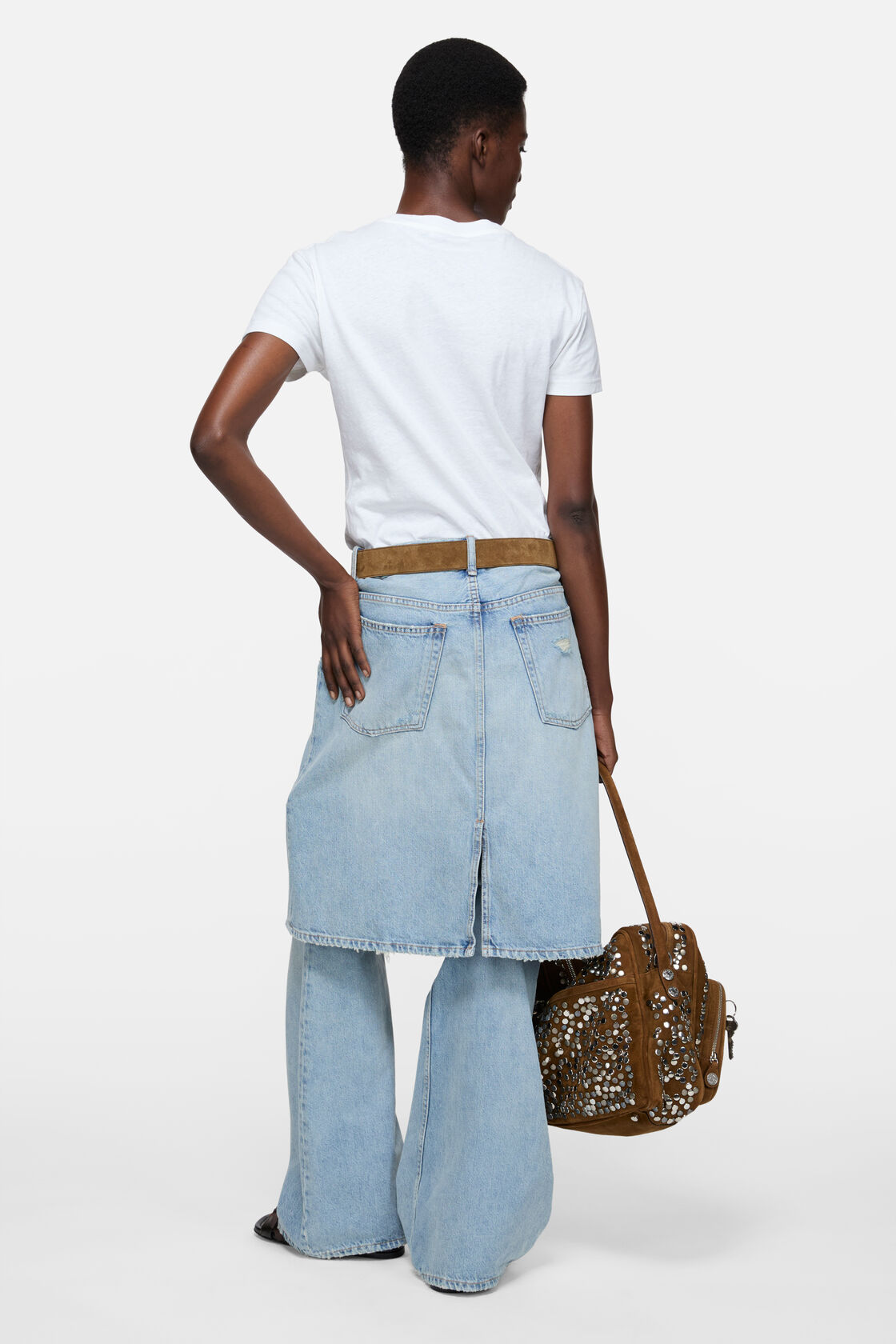 徽标 T 恤 - 合身版型, 灰白色, 2000x