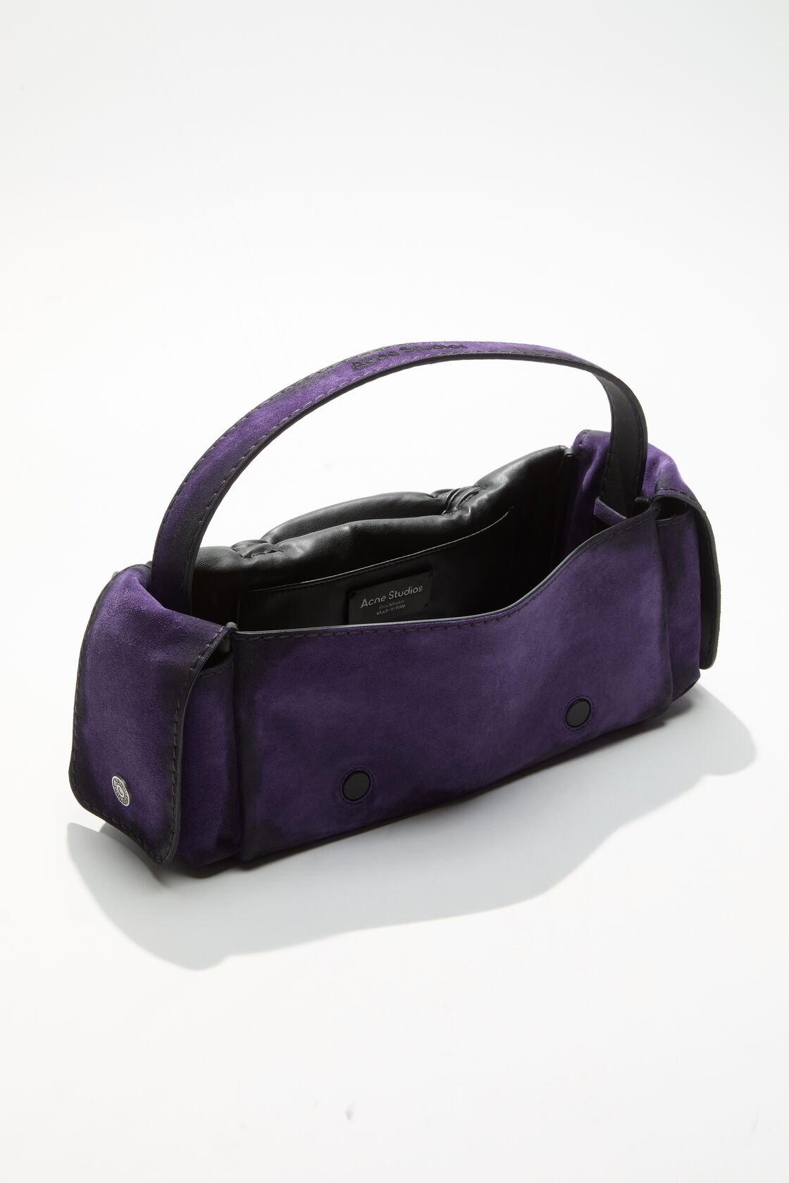 Multipocket suede shoulder bag, Violet purple, 2000x