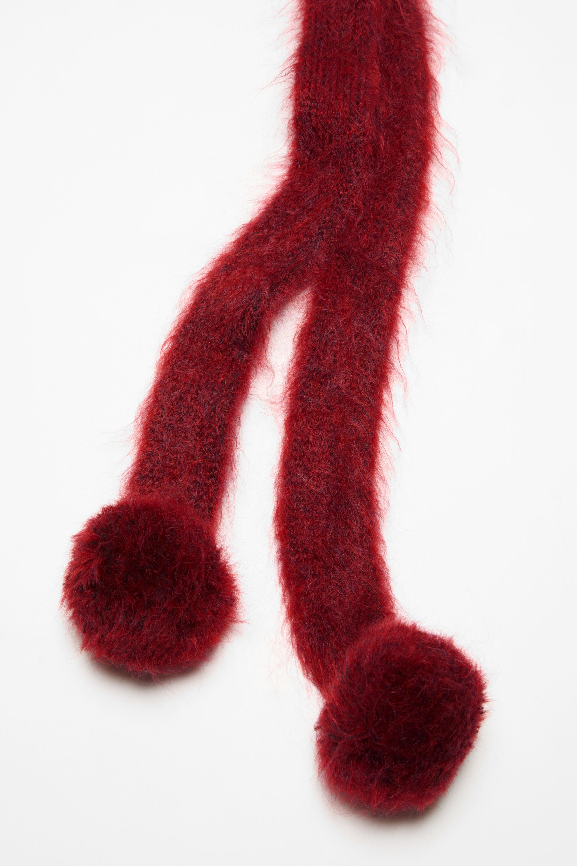 Acne Studios - Mohair cap with earflaps - Burgundy