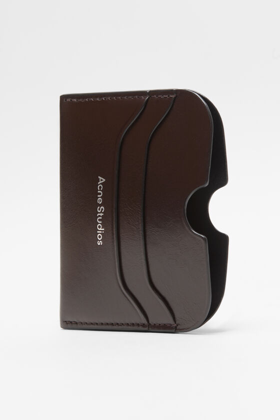 Acne Studios - レザーカードホルダー - チョコレートブラウン