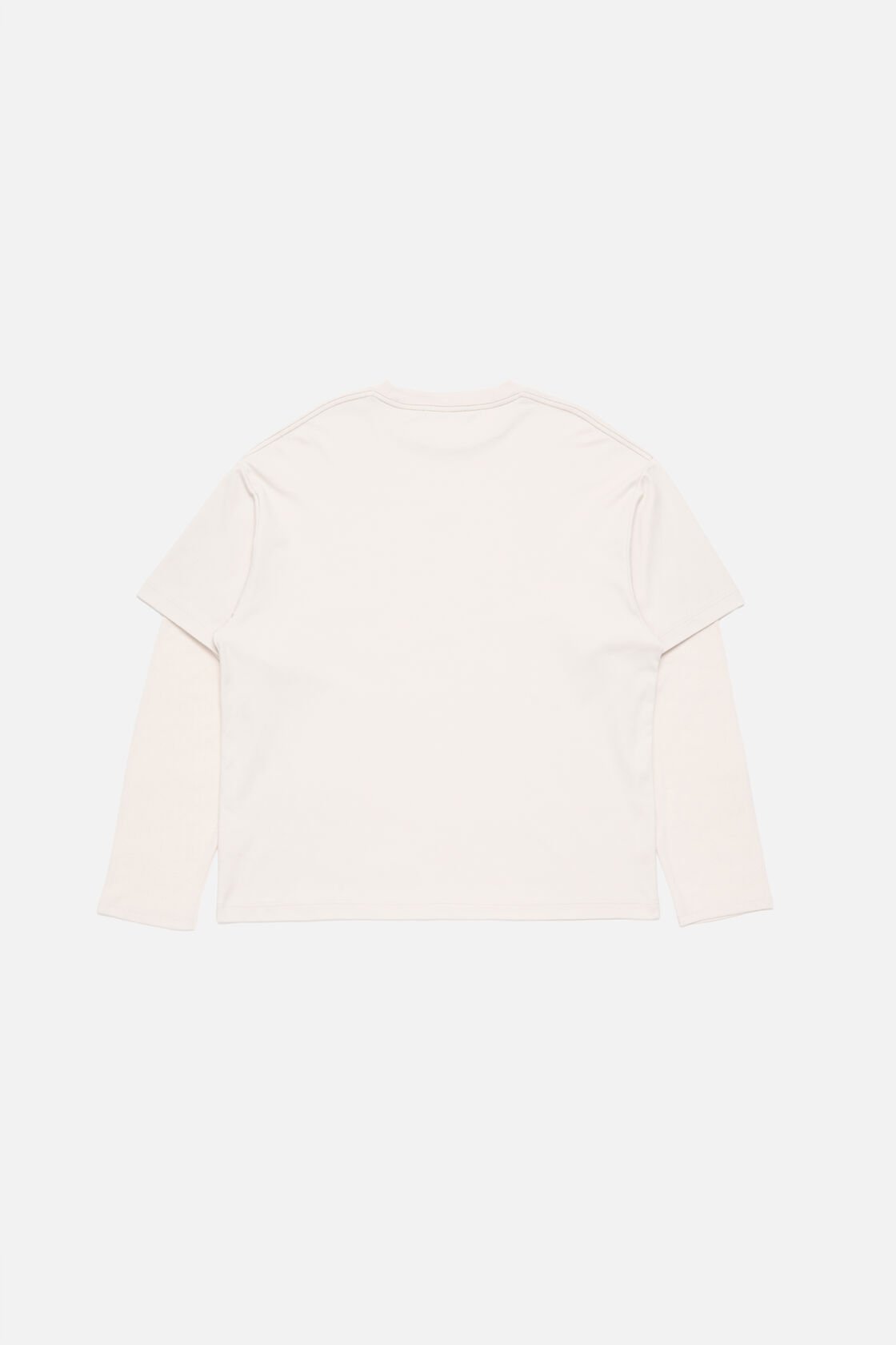 Layered graphic t-shirt, Warm beige, 2000x