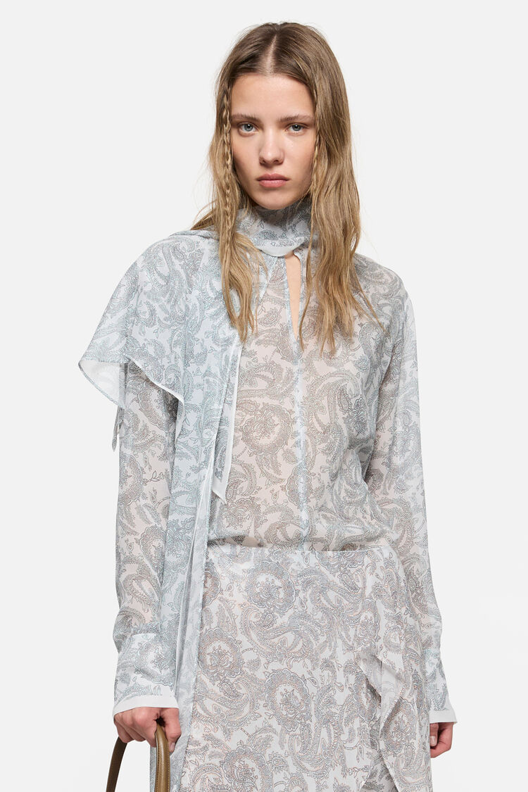 RW-WN-SHIR000036, Light blue/beige