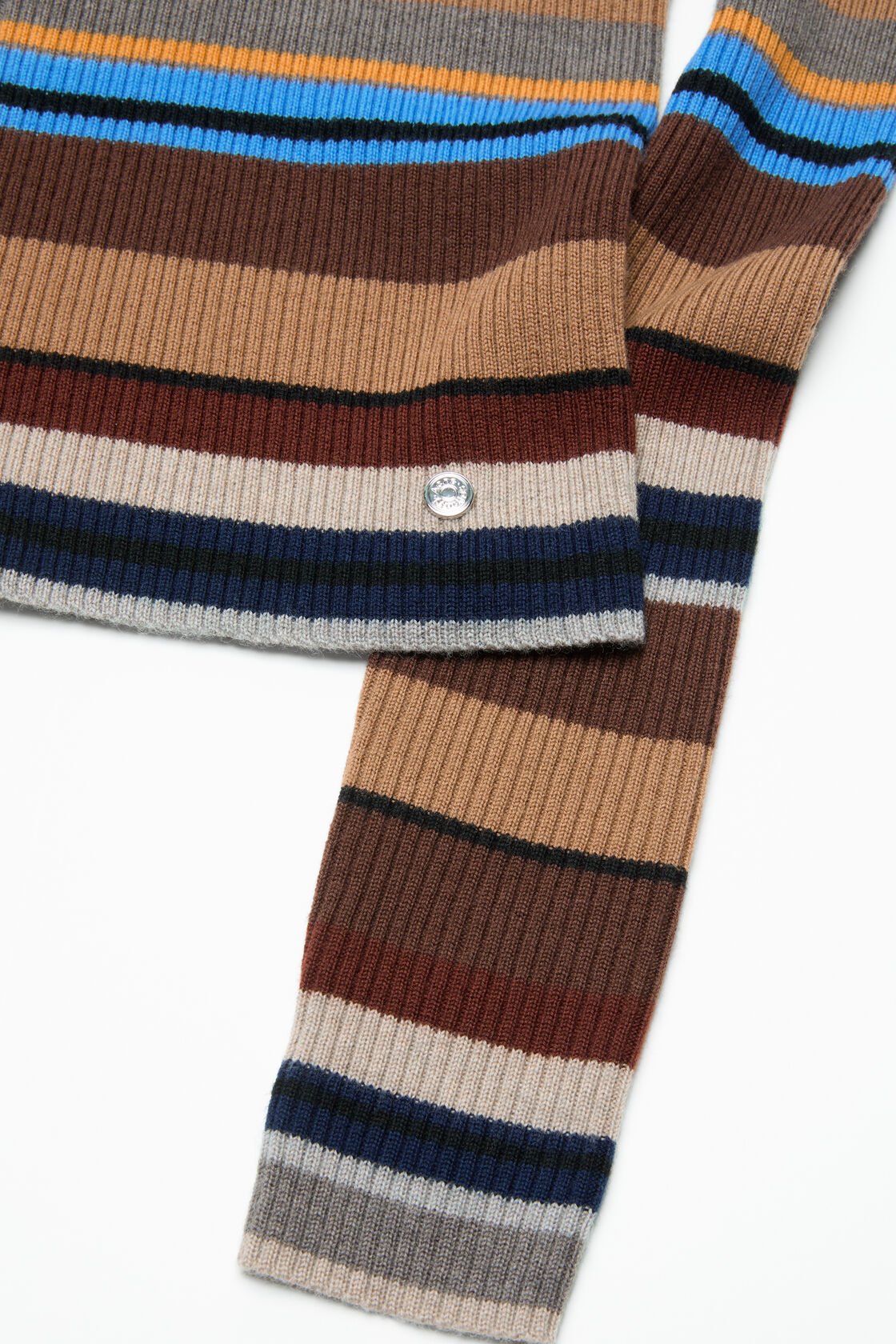 Striped wool cardigan, Multi brown, 2000x