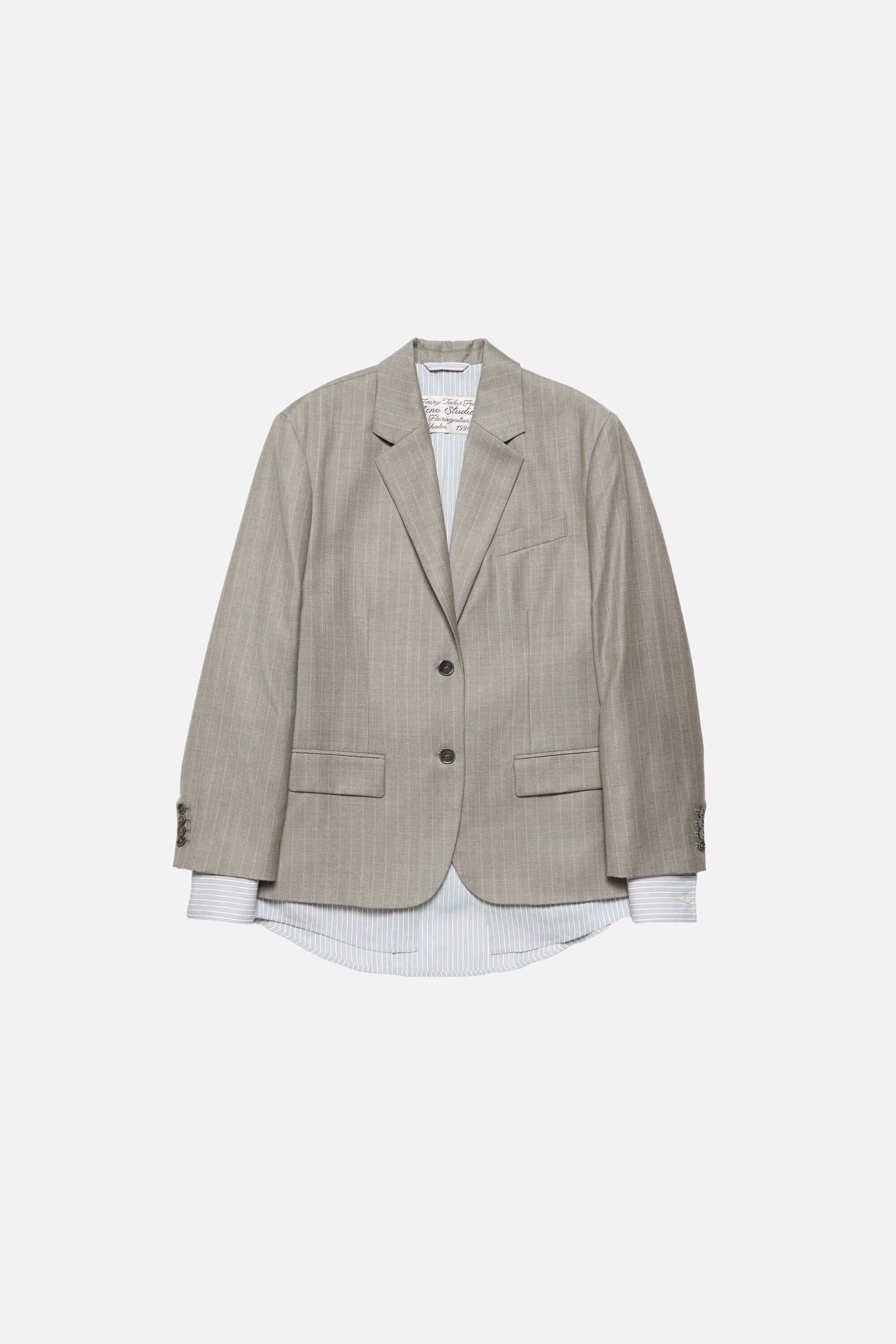 Acne Studios - レイヤードスーツジャケット - ウォームグレー