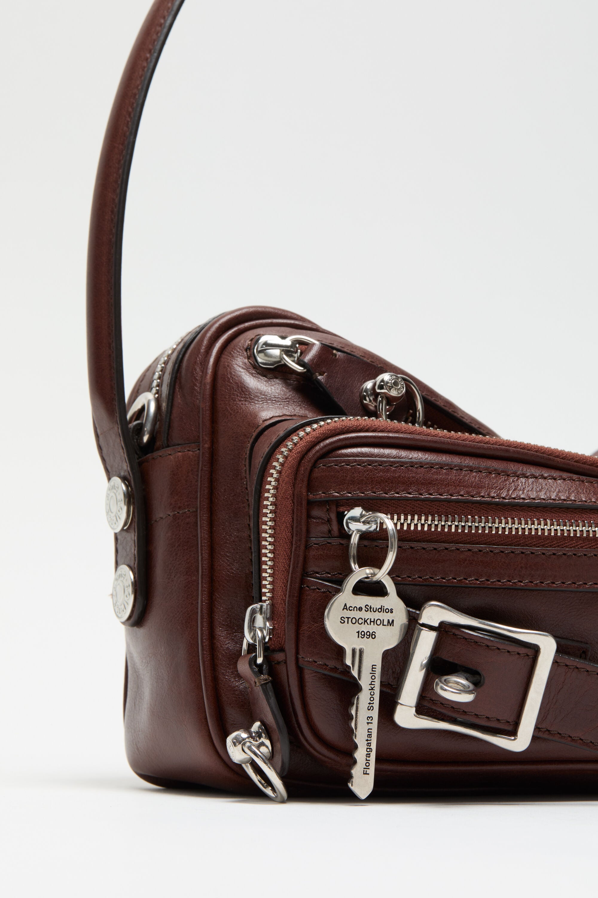 Acne Studios - Camero Party Bag With Buckles - Cognac brown