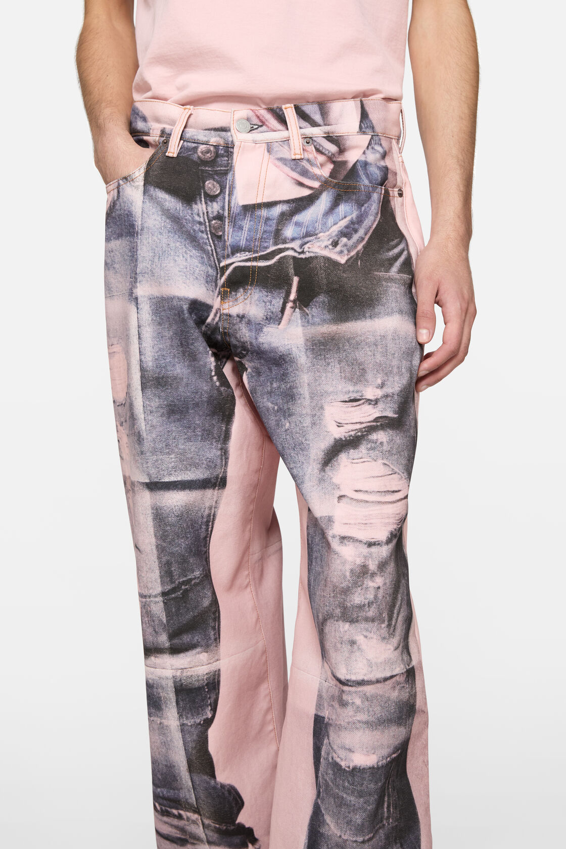 Trompe-l'&oelig;il jeans - 1981, Pink/blue, 2000x