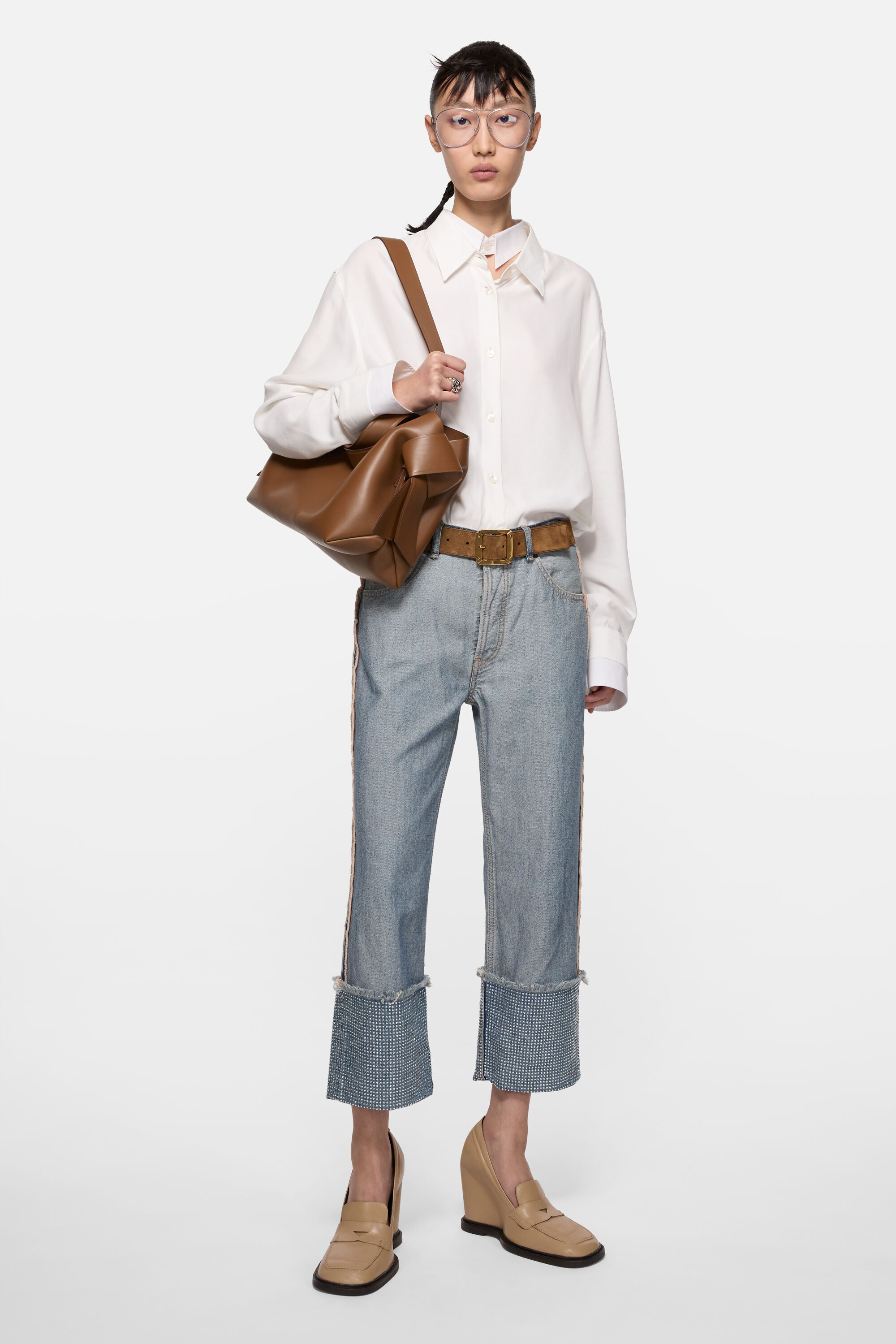 Acne Studios - Musubi ミディトートバッグ - キャメルブラウン