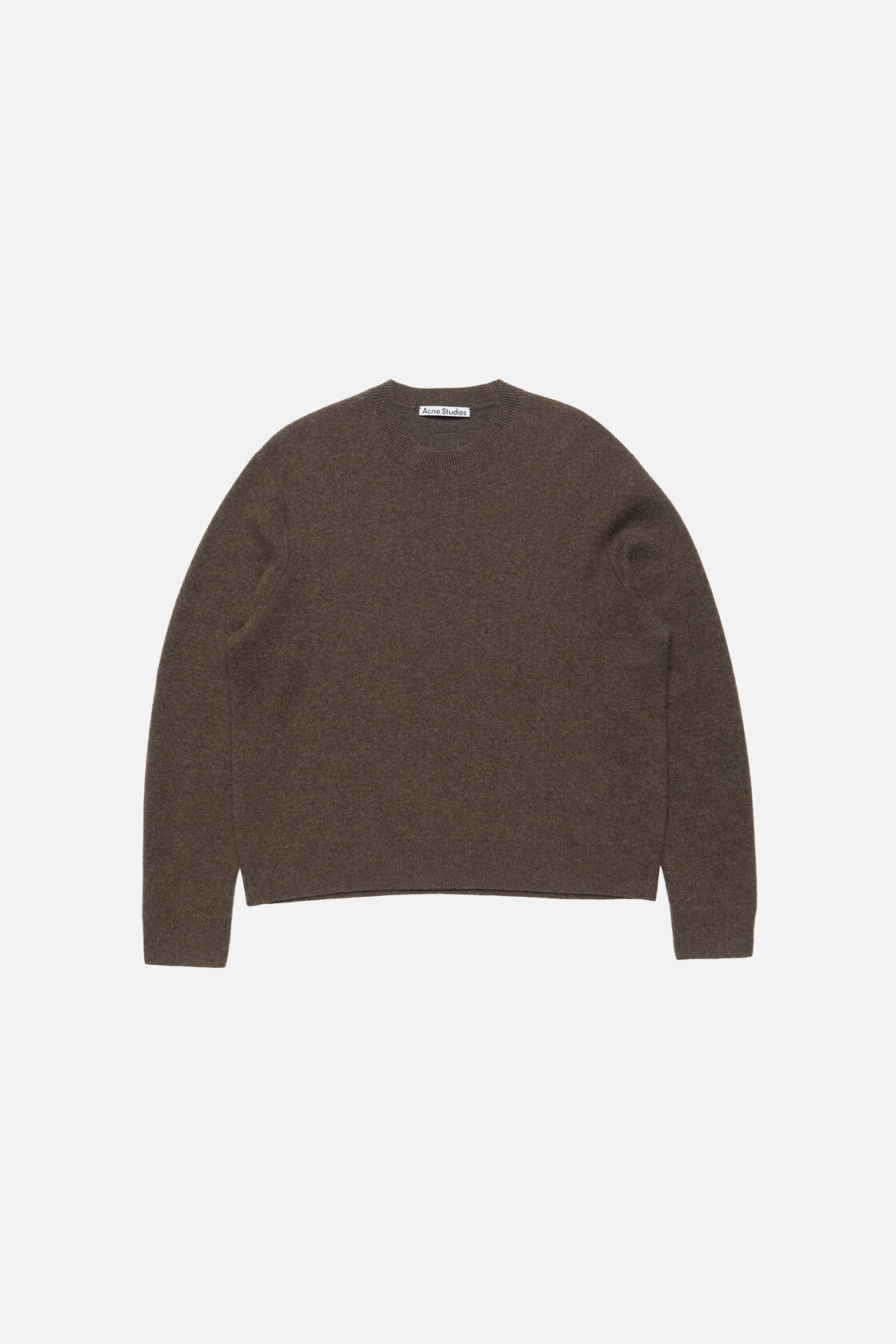 Cashmere sweater with logo, Walnut brown, 2000x