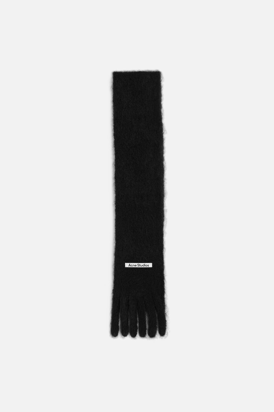 Skinny logo scarf, Black, 2000x