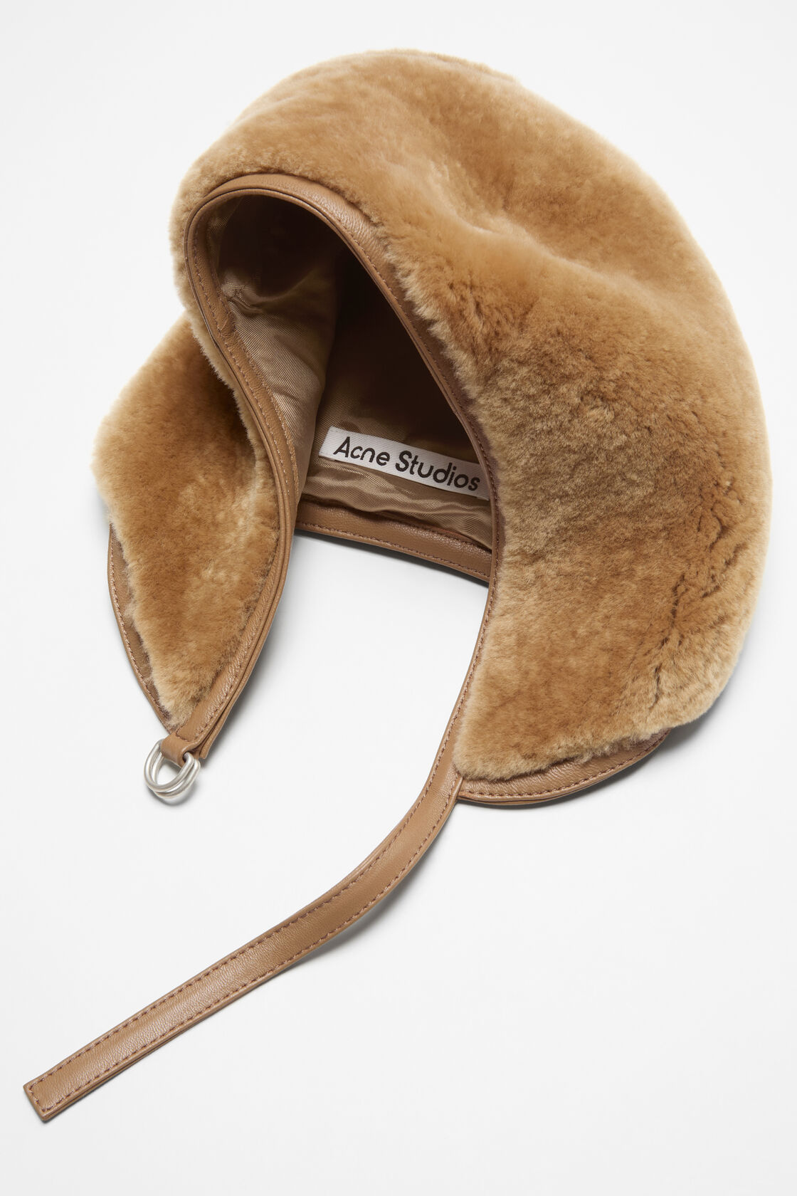 Shearling cap, Ginger brown, 2000x