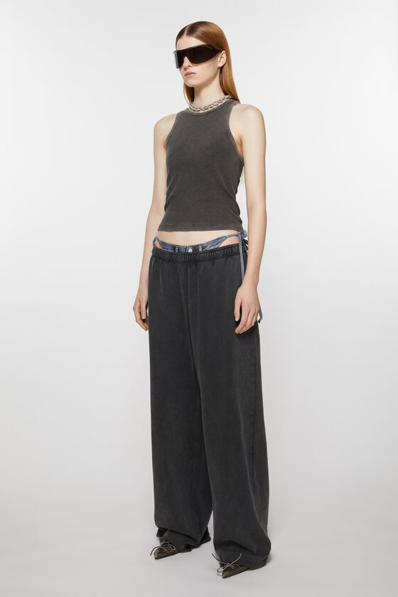 23FW】SKINS - FADED SWEAT PANTS / BLACK（Acne Studios - Sweatpants 