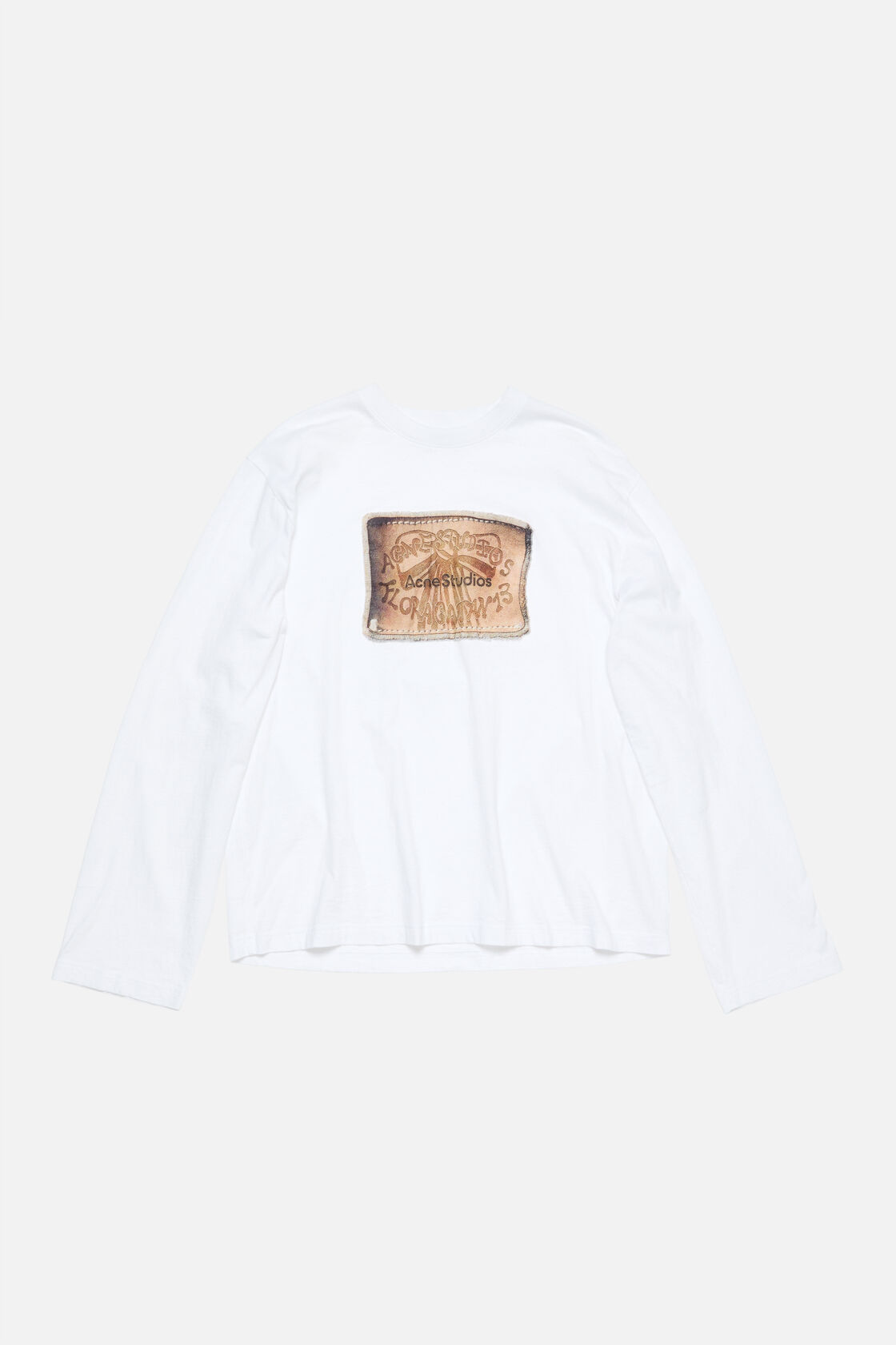 Print long-sleeve t-shirt, White, 2000x