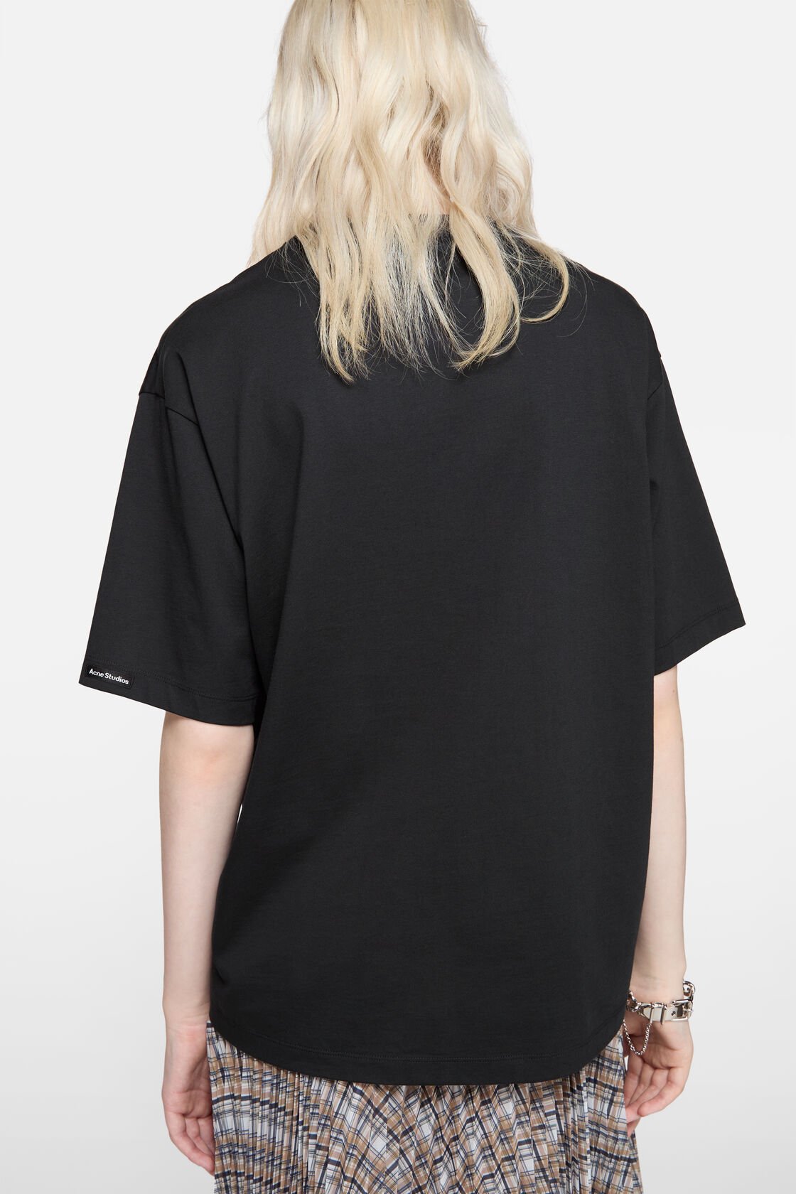 Satin logo t-shirt - relaxed, Black, 2000x