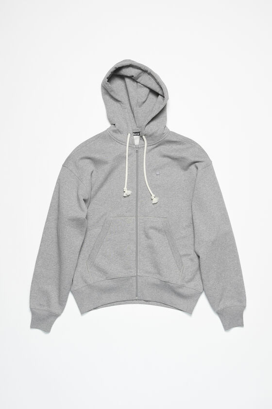 Acne Studios - Pullover mit Reißverschluss mit Kapuze - Hellgrau 