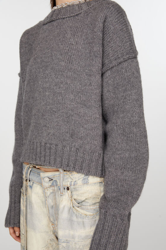 Acne Studios - Crew neck wool jumper - Dark grey