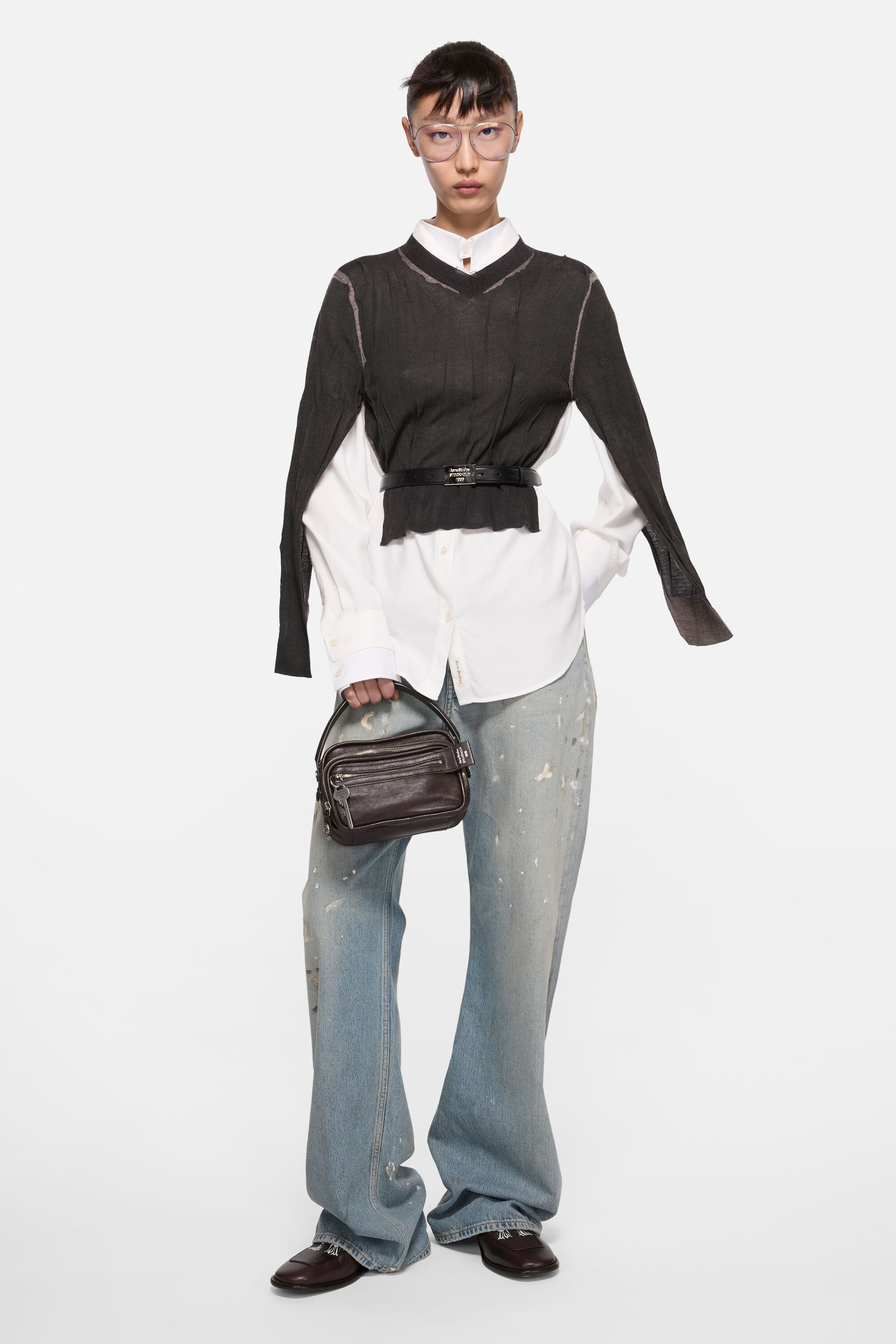 Acne Studios - Camero Kit クロスボディバッグ - チョコレートブラウン
