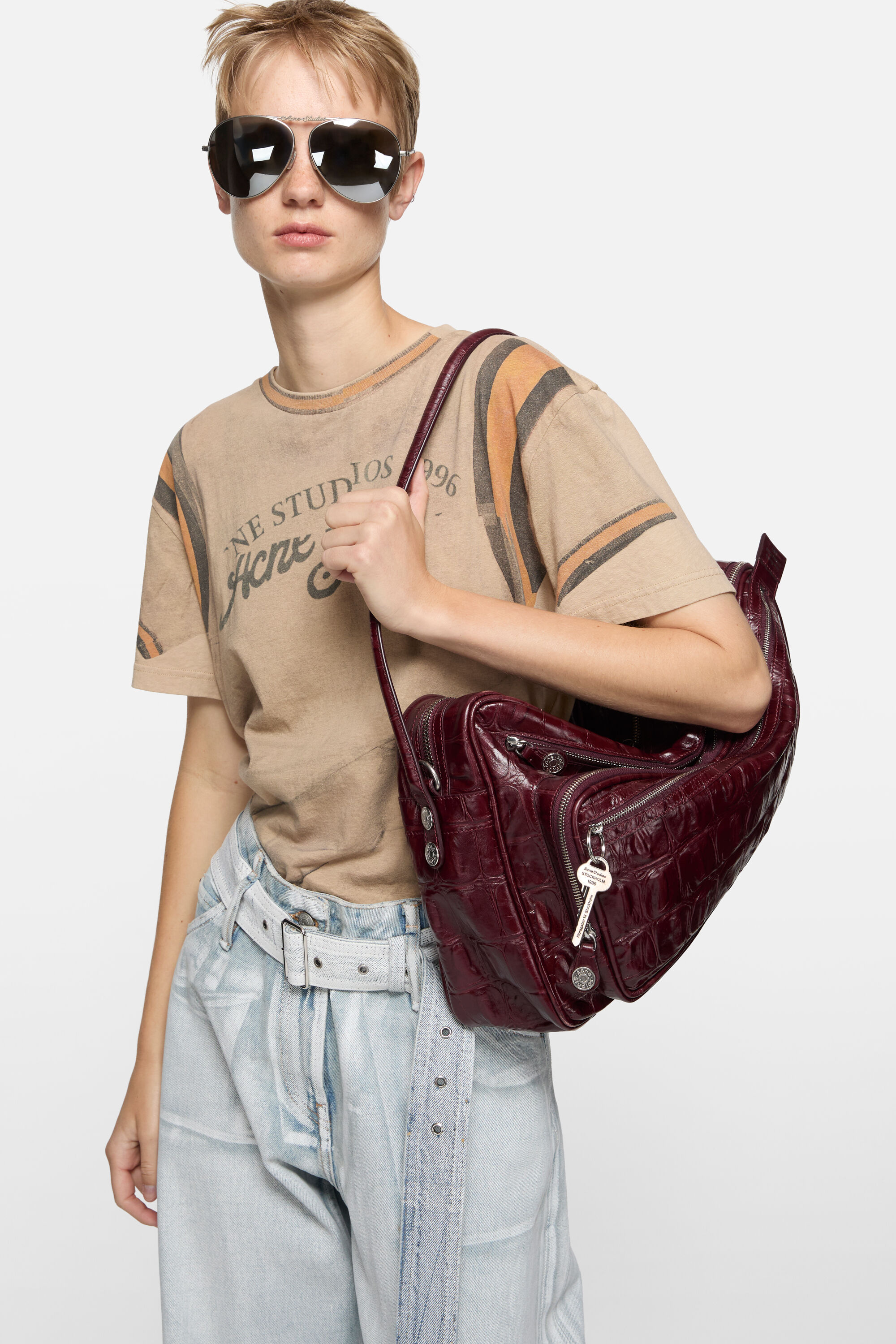 Acne Studios - Camero Camera shoulder bag - Burgundy