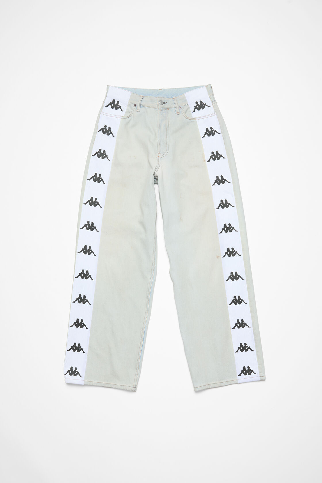 Loose fit jeans - 1981M Acne Studios x Kappa, Light blue/white, 2000x